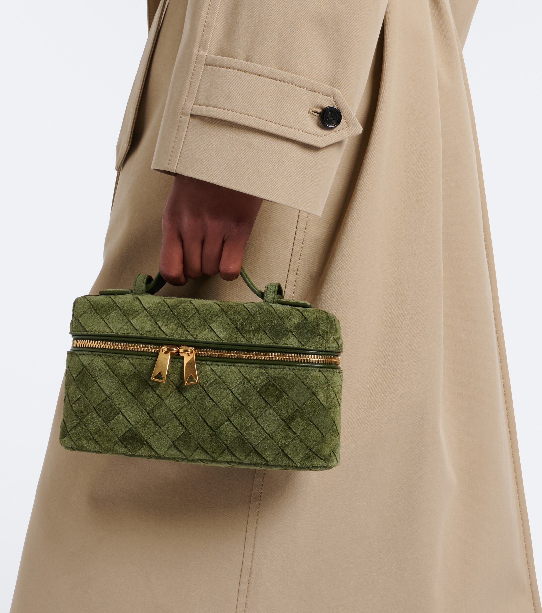 Bottega Veneta Bang Bang Intrecciato suede vanity bag