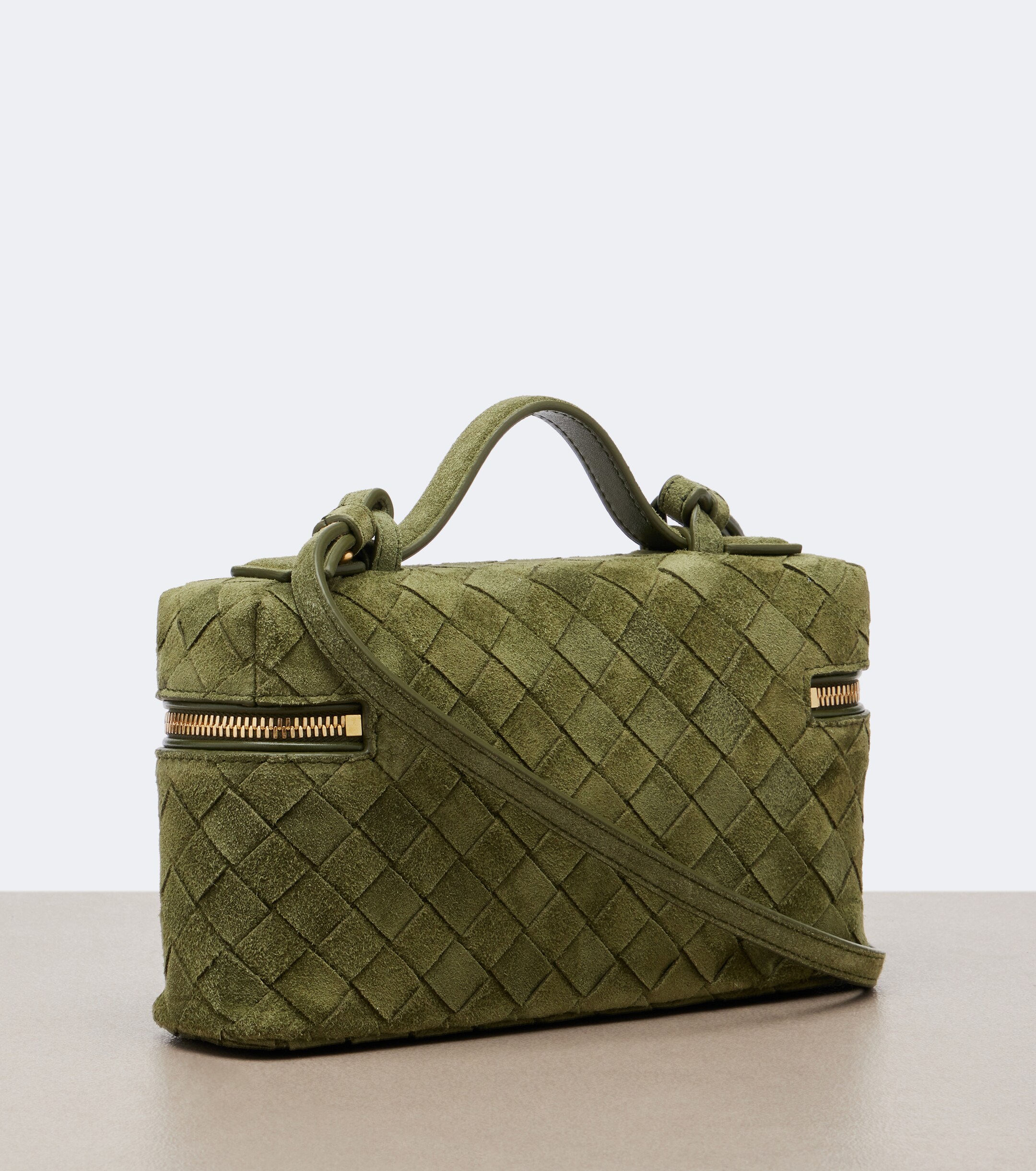 Bottega Veneta Bang Bang Intrecciato suede vanity bag