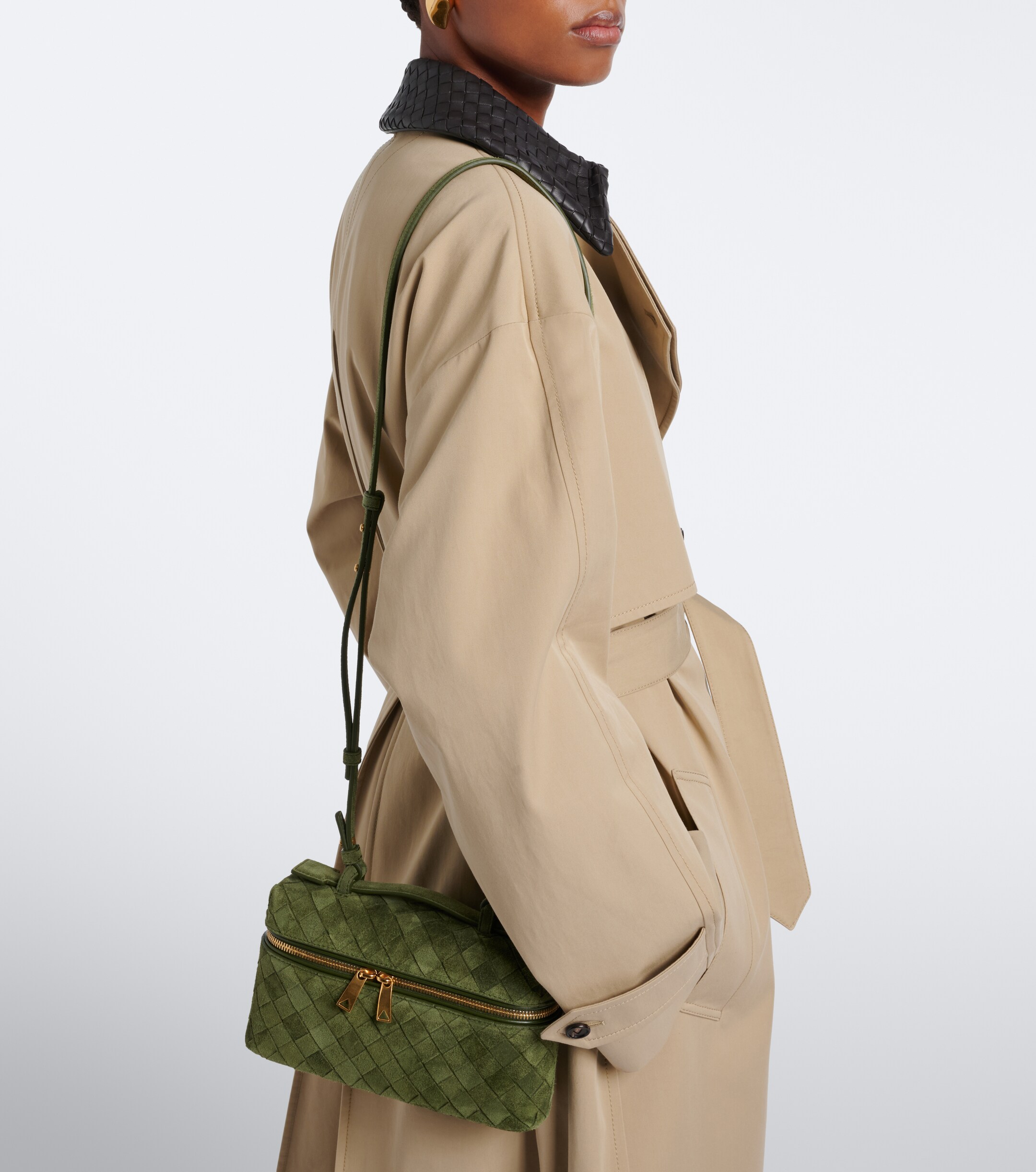 Bottega Veneta Bang Bang Intrecciato suede vanity bag