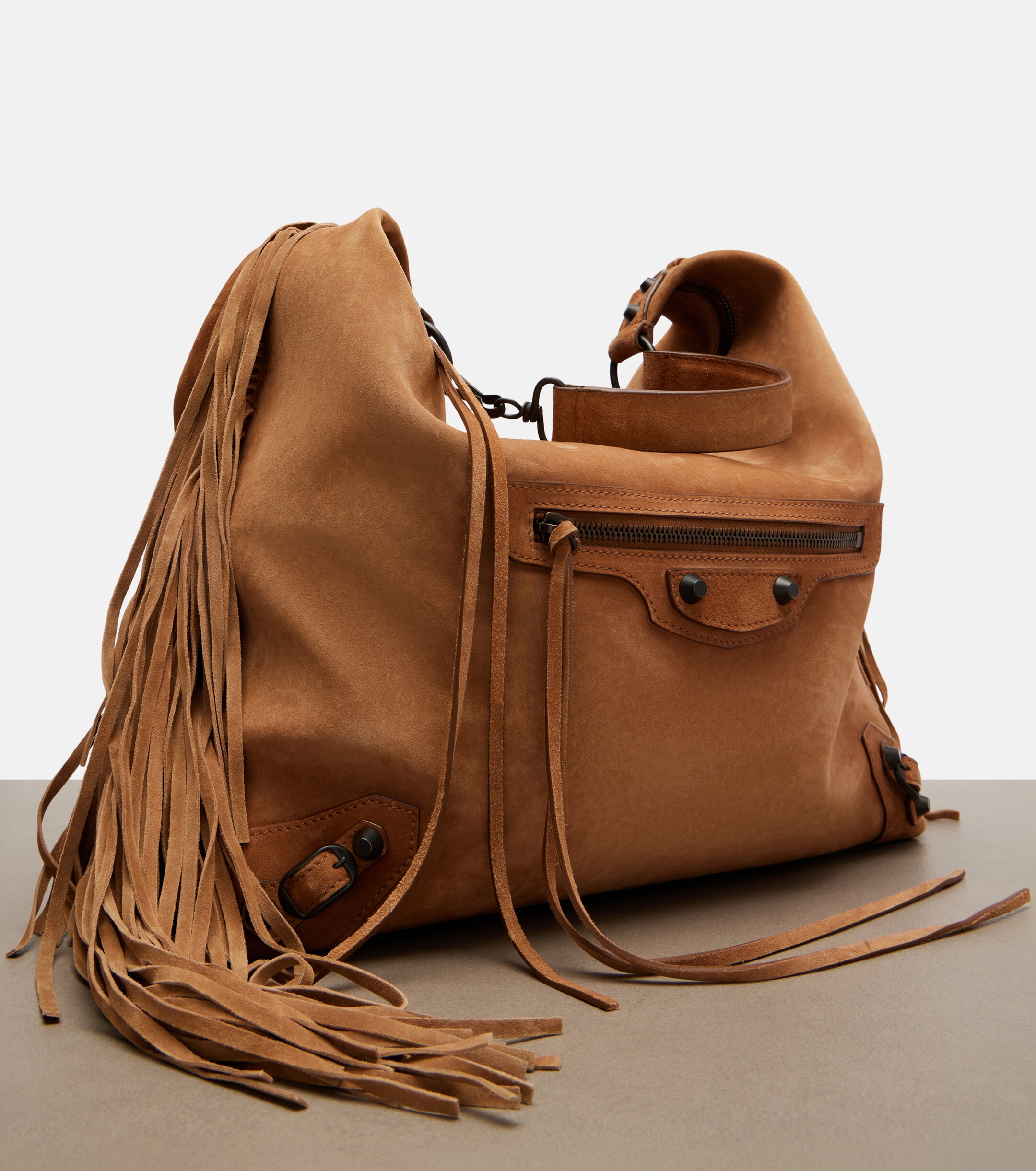 Balenciaga Le City Medium suede shoulder bag