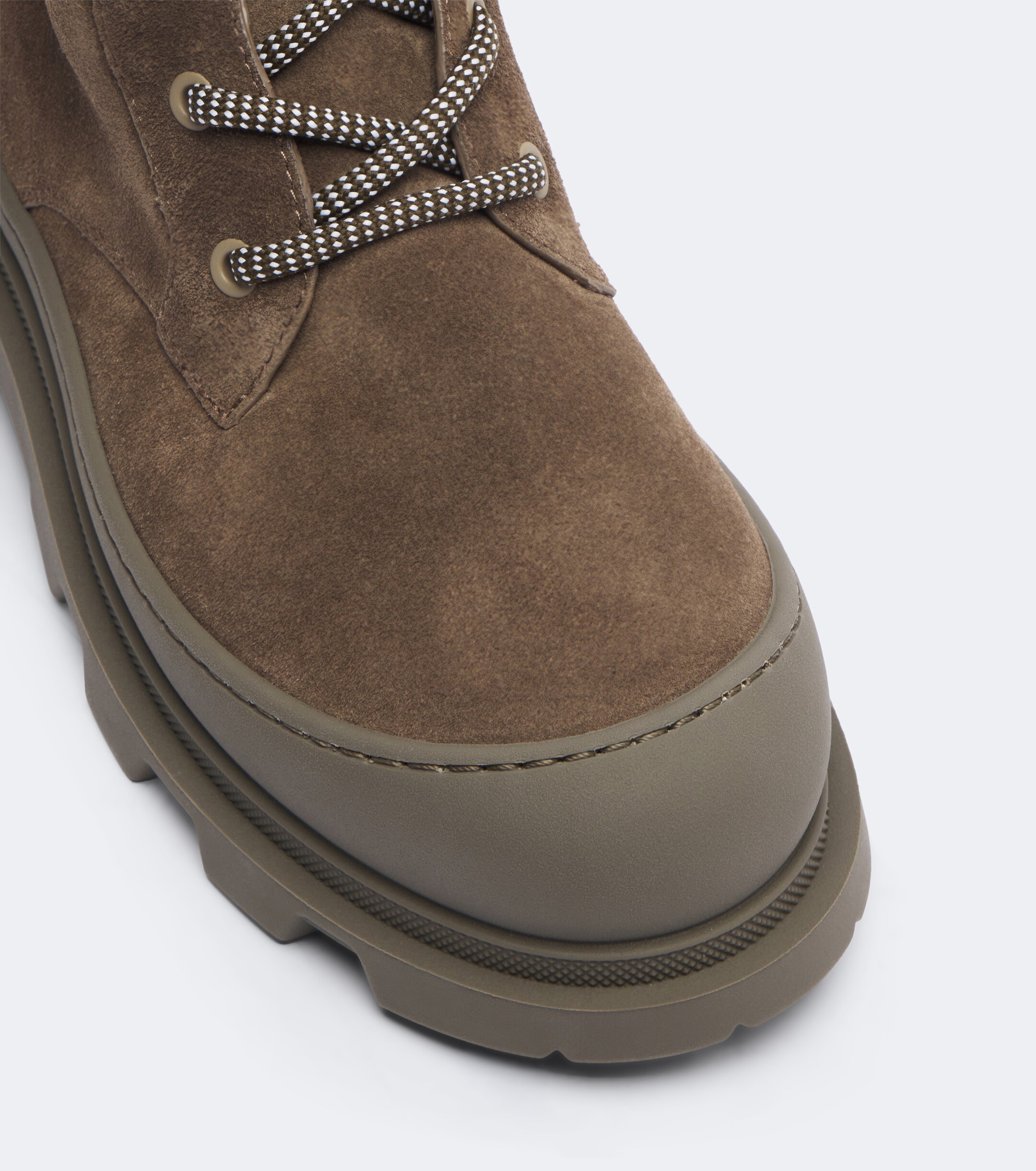 Moncler Moncler Vera shearling-trimmed suede lace-up boots