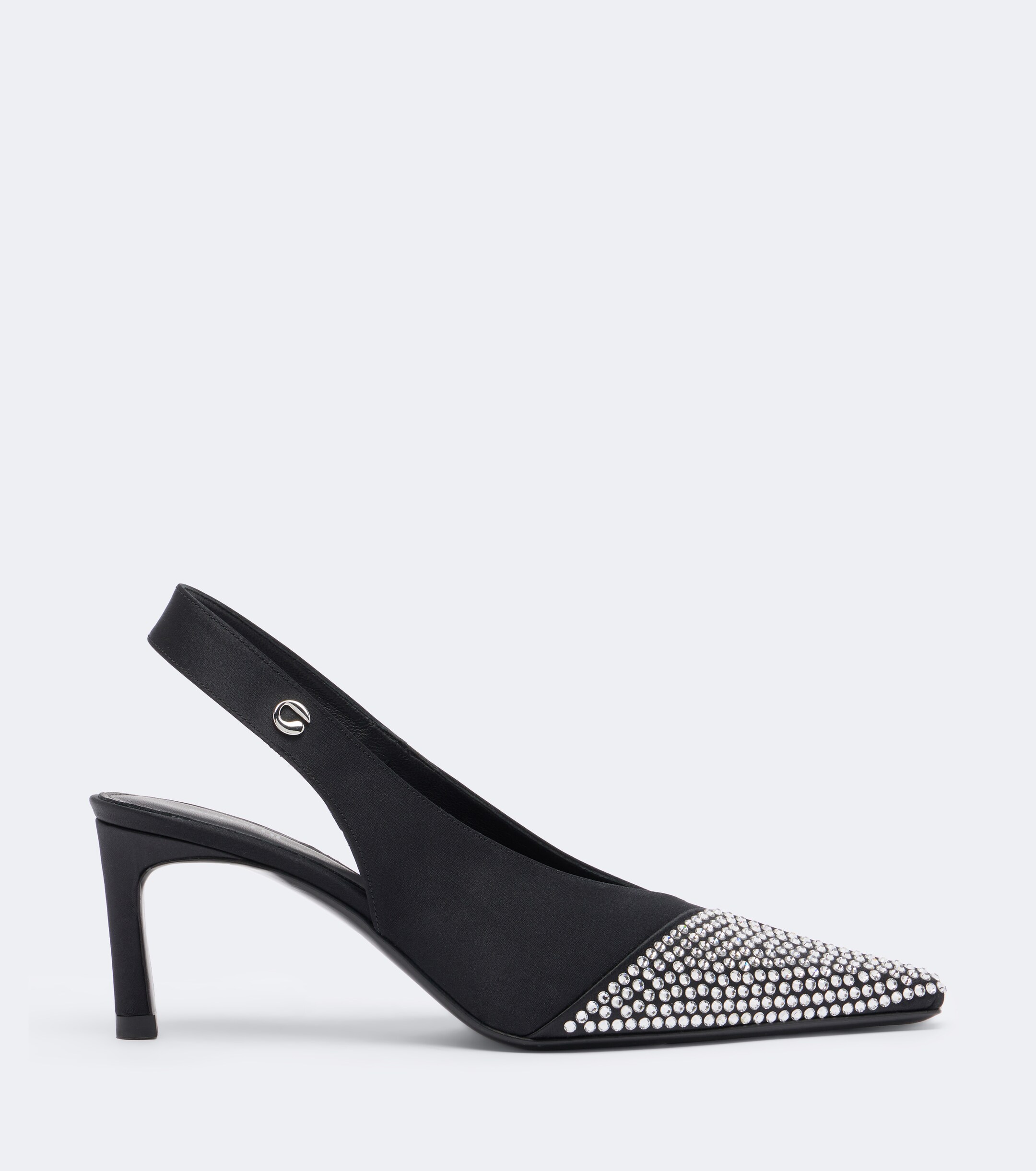 Coperni Coperni Crystal-embellished satin slingback pumps