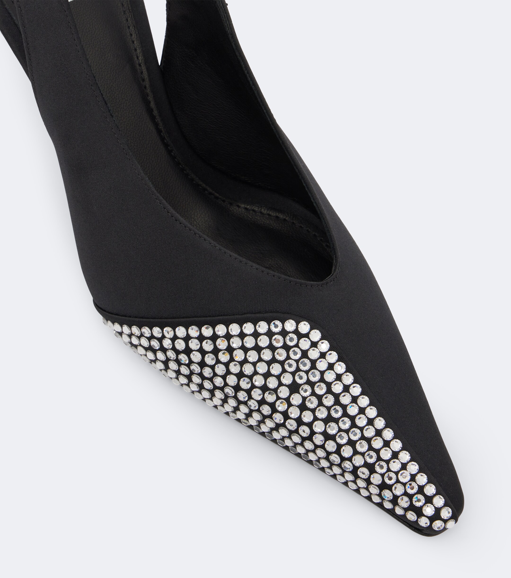 Coperni Coperni Crystal-embellished satin slingback pumps