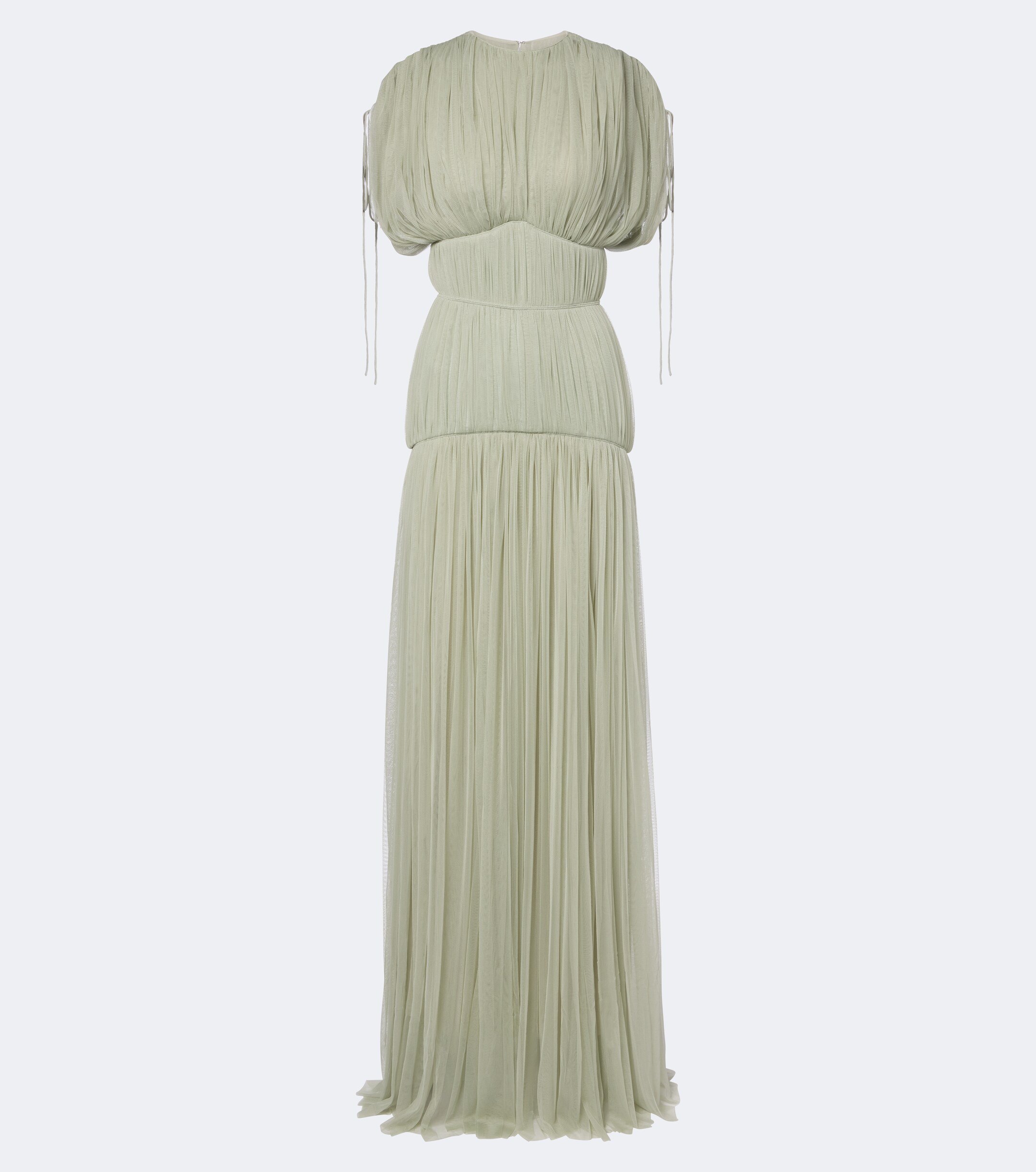 DE LA VALI De La Vali Nymera pleated tulle corset gown