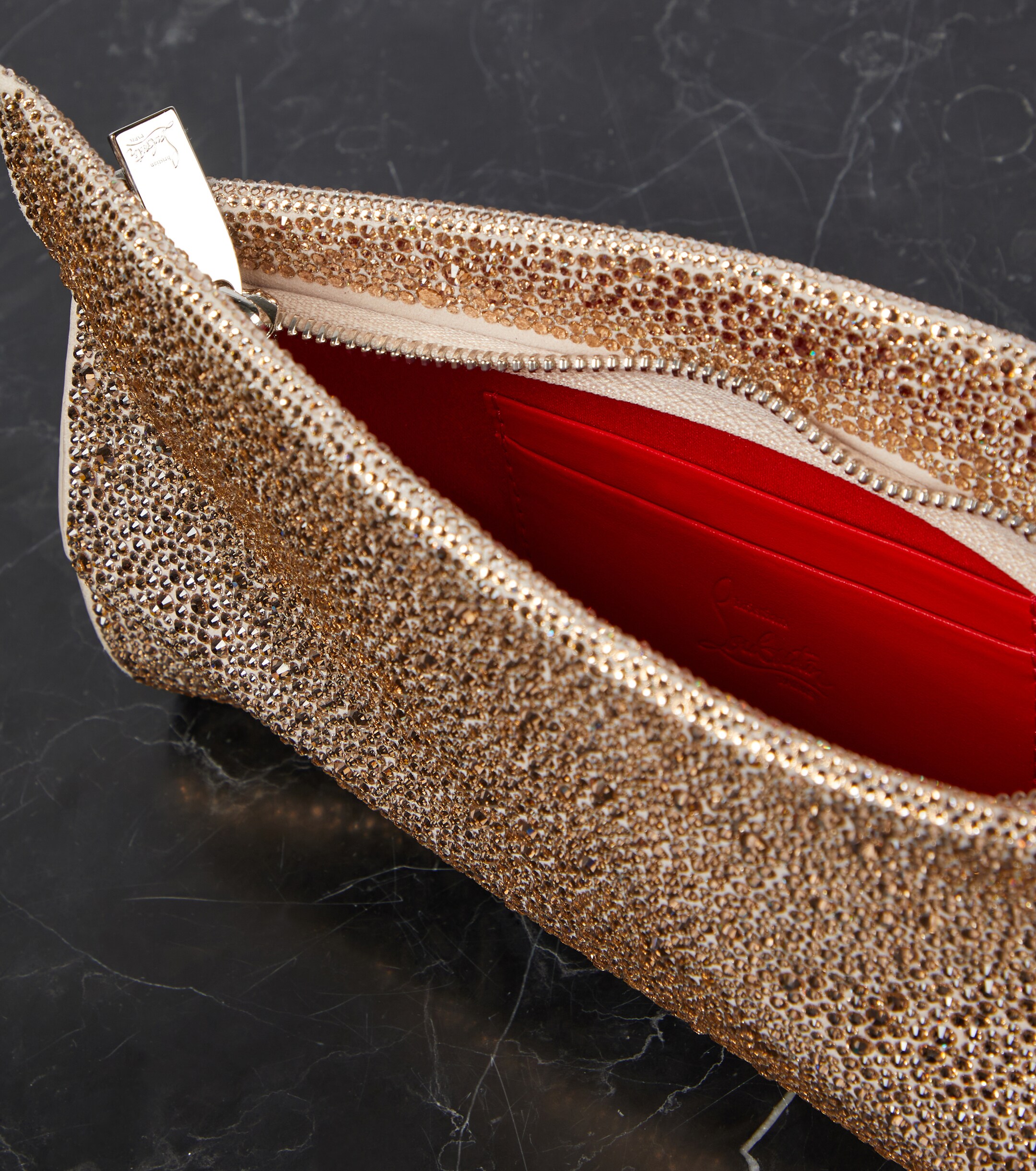 CHRISTIAN LOUBOUTIN Loubitwist Small embellished clutch