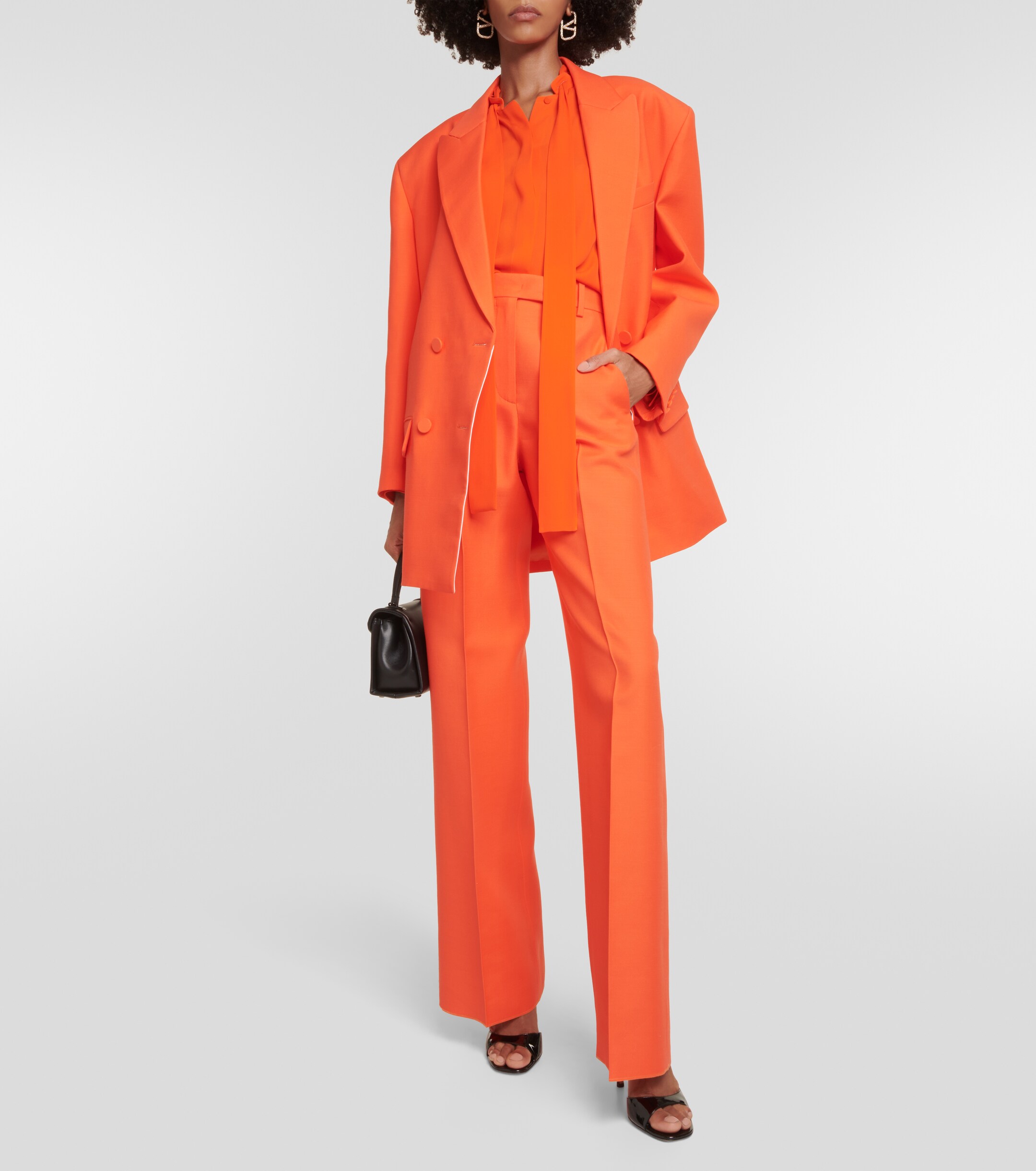 Valentino Scarf neckline silk shirt