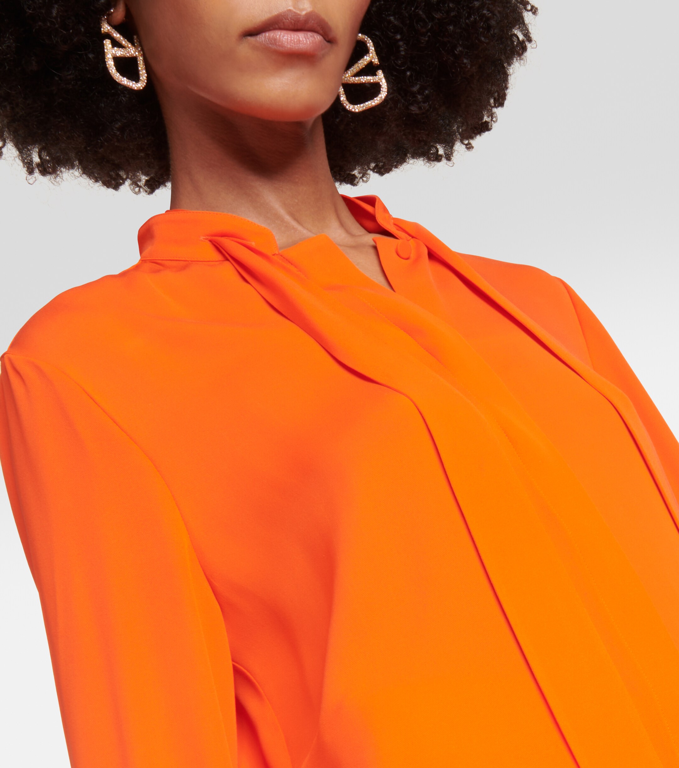 Valentino Scarf neckline silk shirt