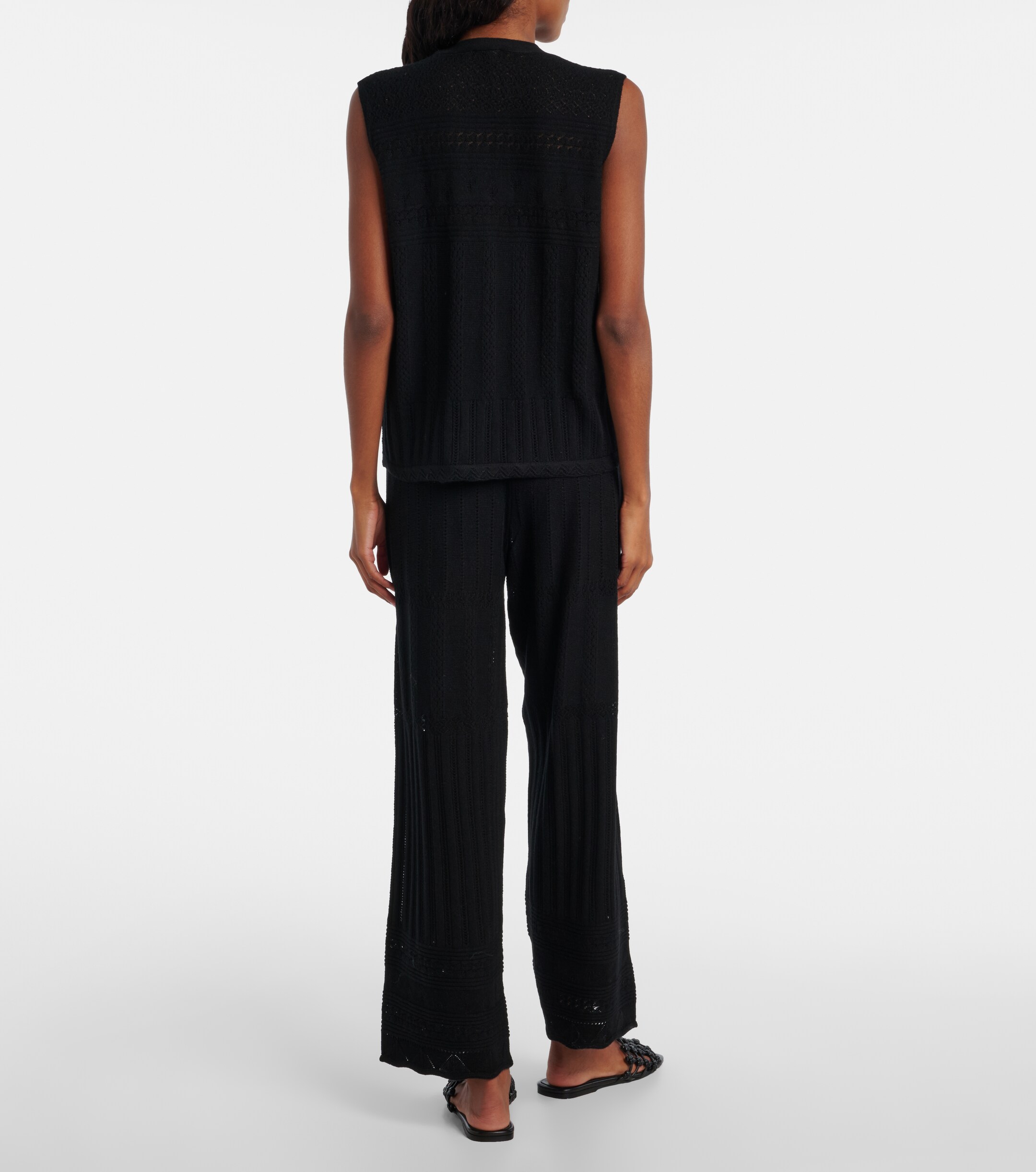 Eres Eres Mixte pointelle wool and cashmere sweater vest