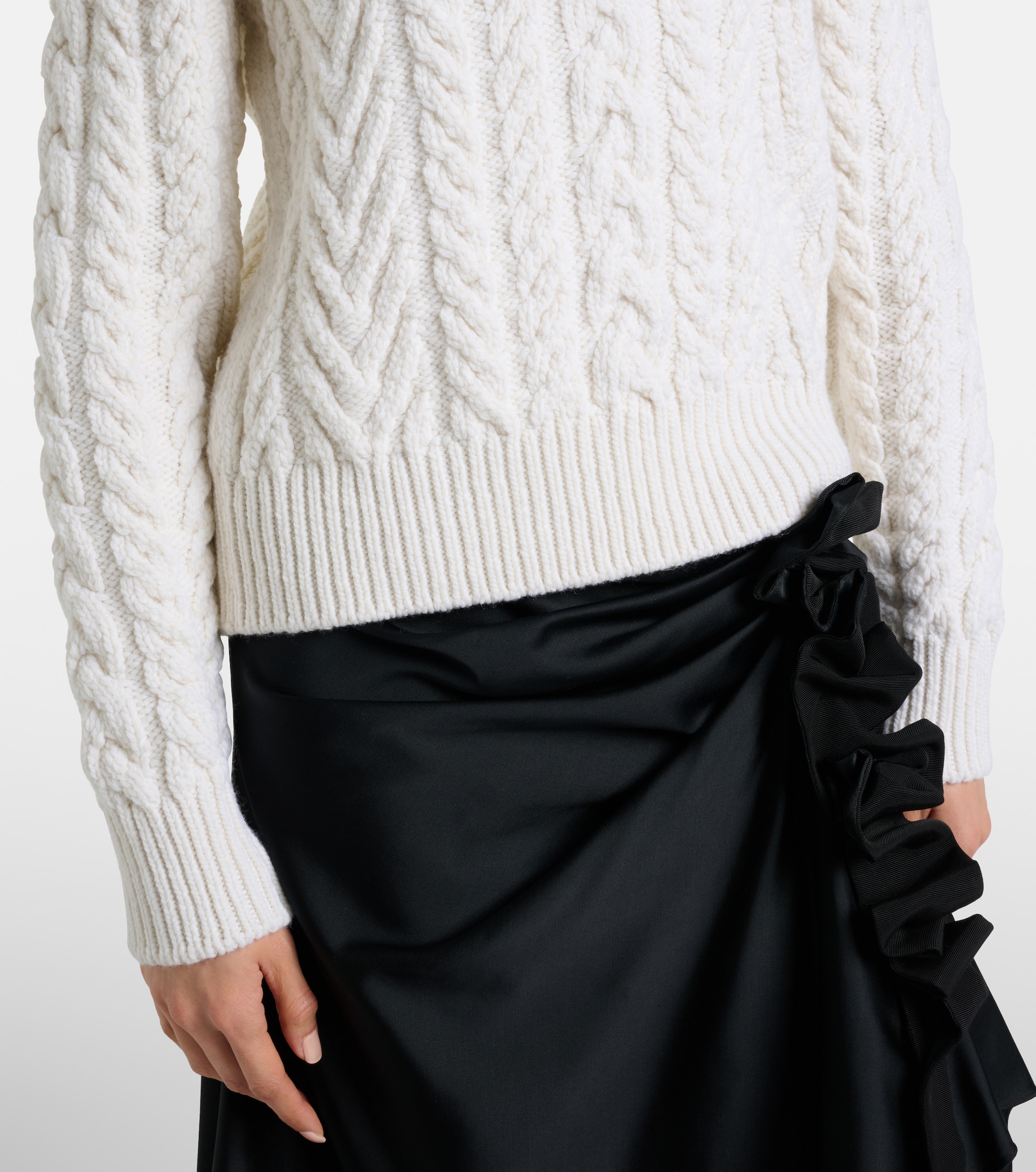 McQueen Embellished wool and cashmere sweater