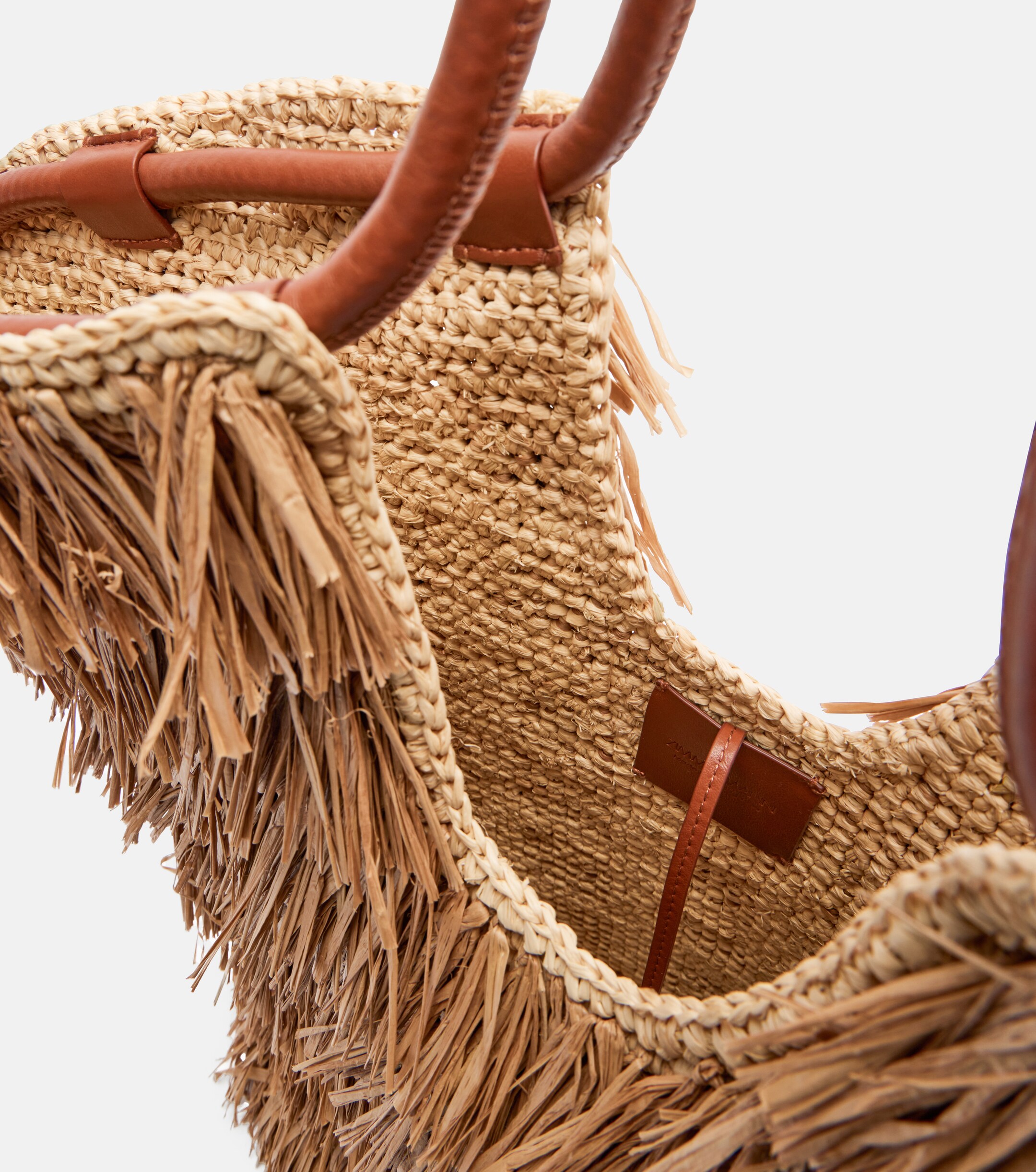 Zimmermann Goldentime Medium raffia tote bag