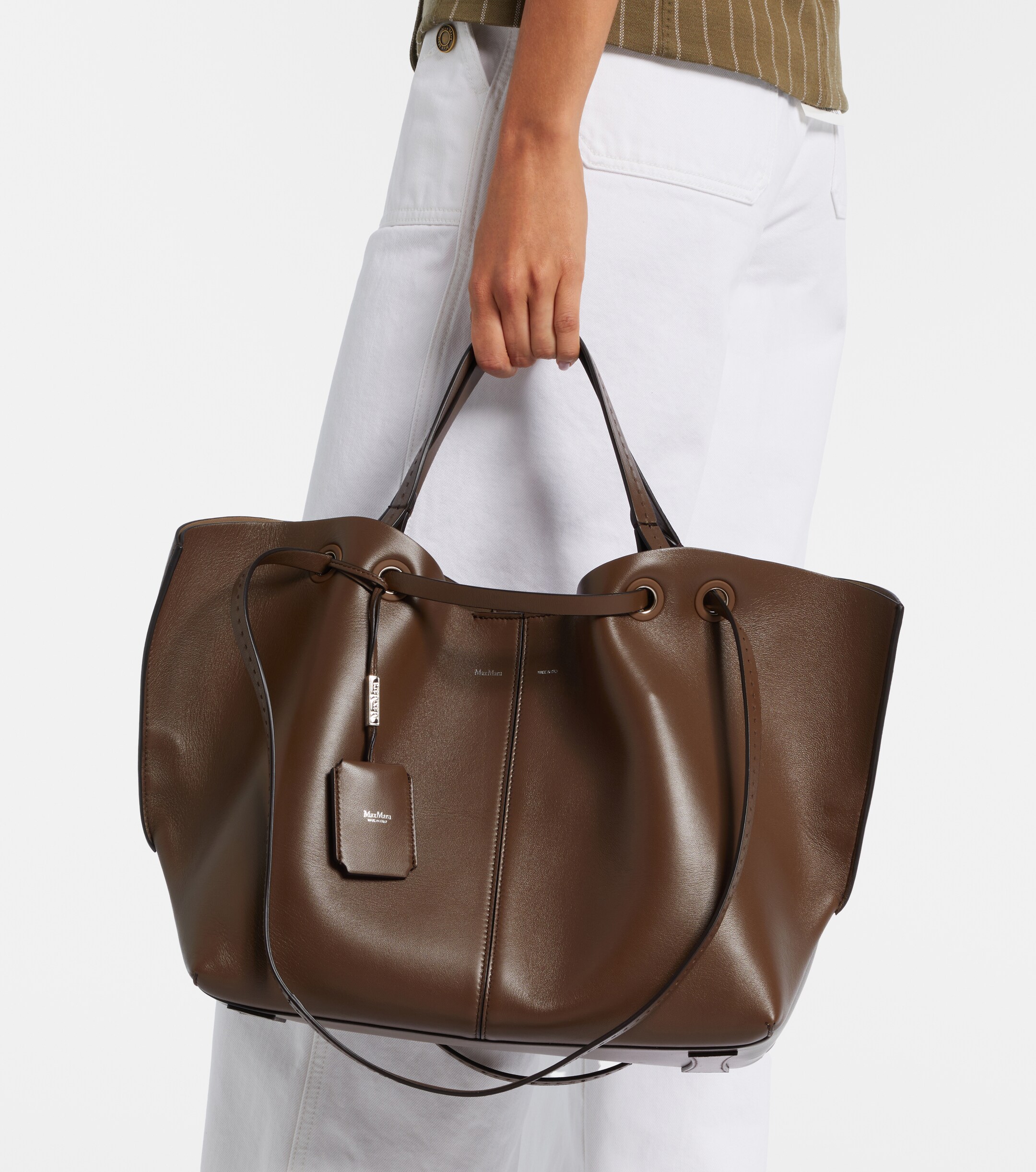 Max Mara Large leather tote bag