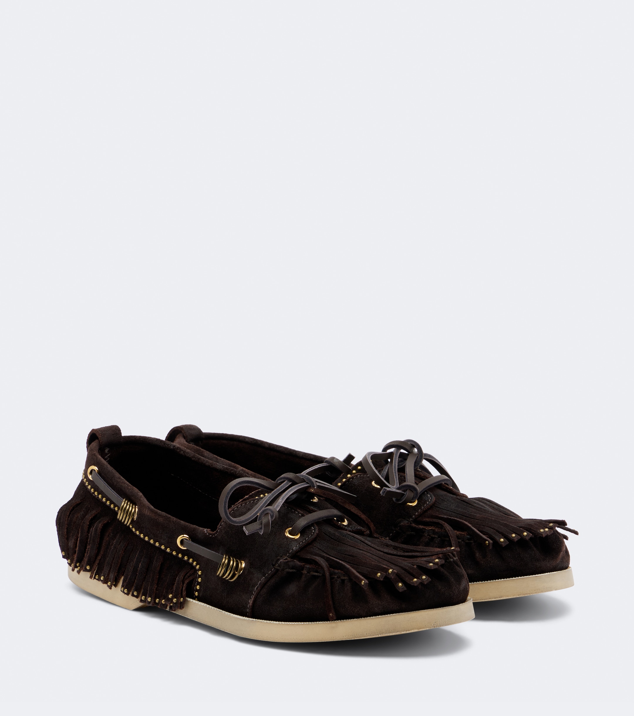 Golden Goose Golden Goose Embellished suede boat shoes