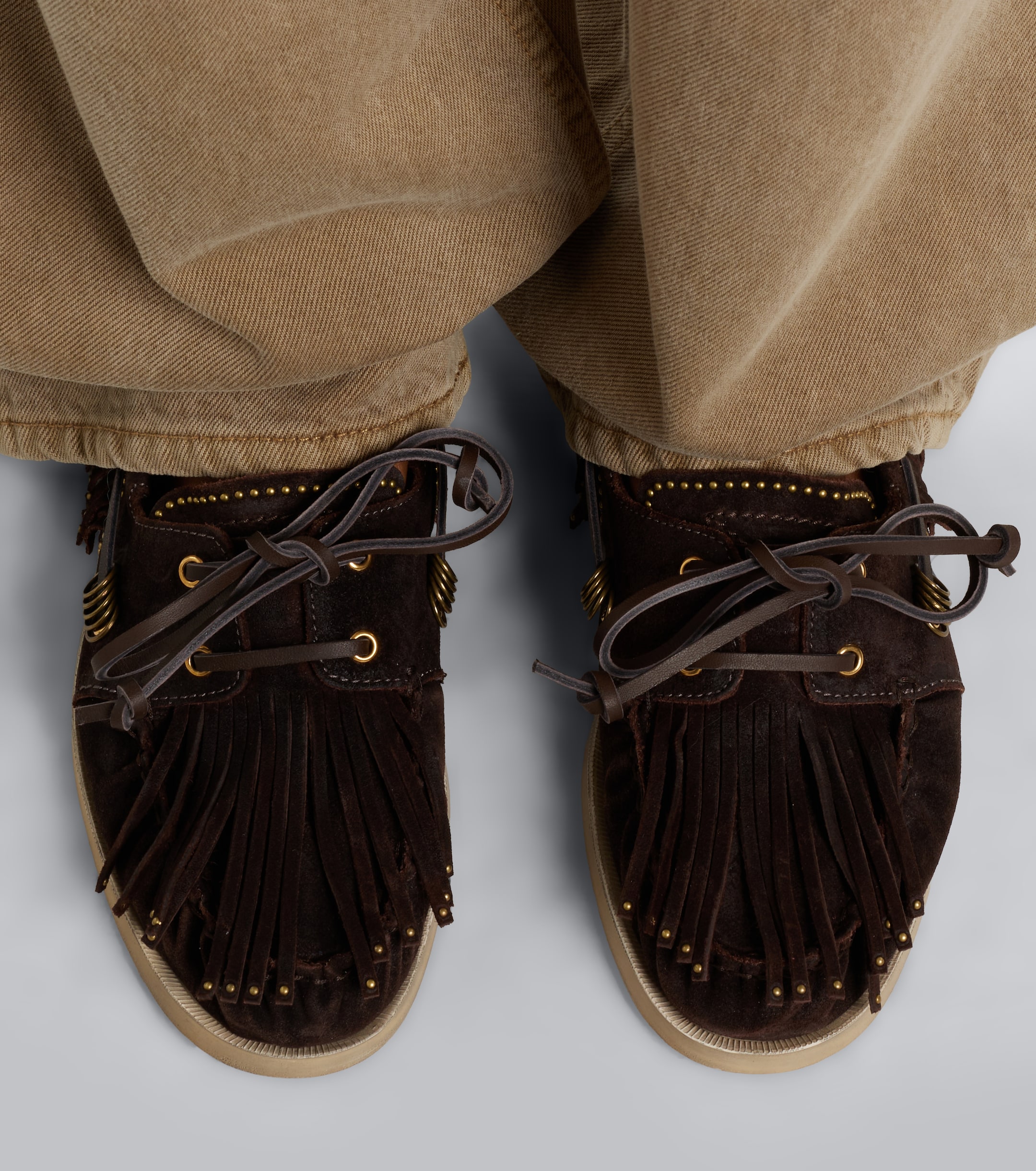 Golden Goose Golden Goose Embellished suede boat shoes