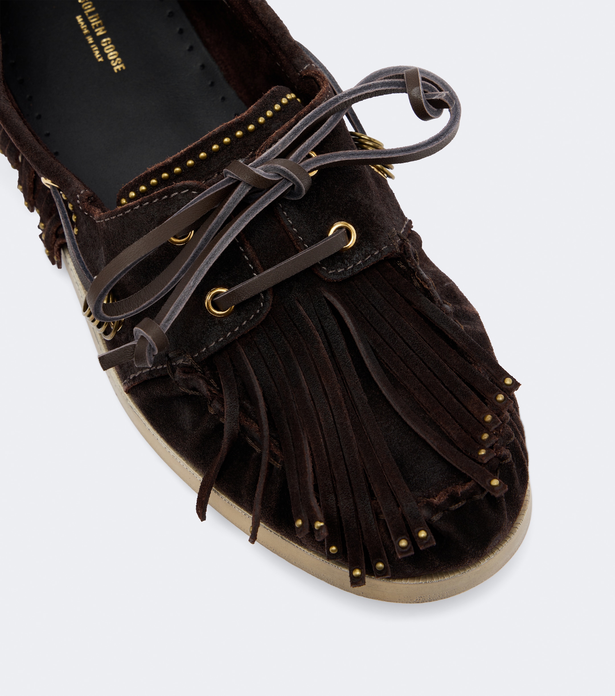 Golden Goose Golden Goose Embellished suede boat shoes