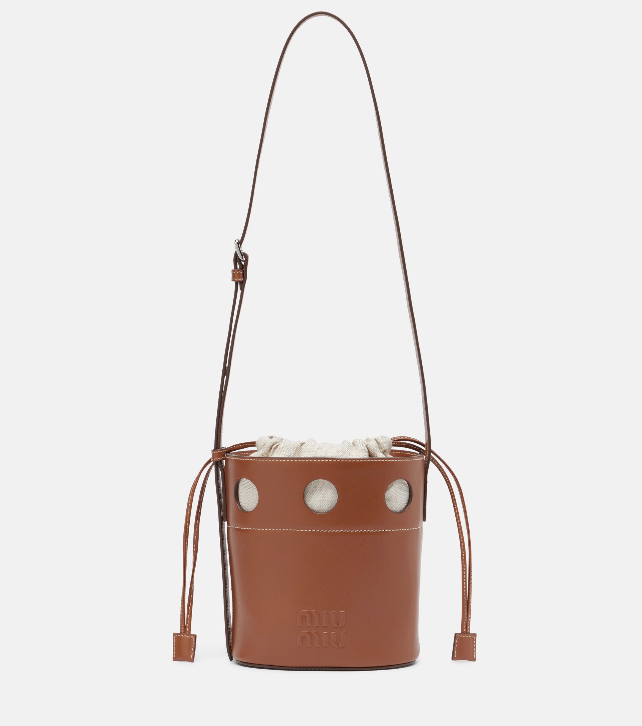 Miu Miu Perforated leather bucket bag