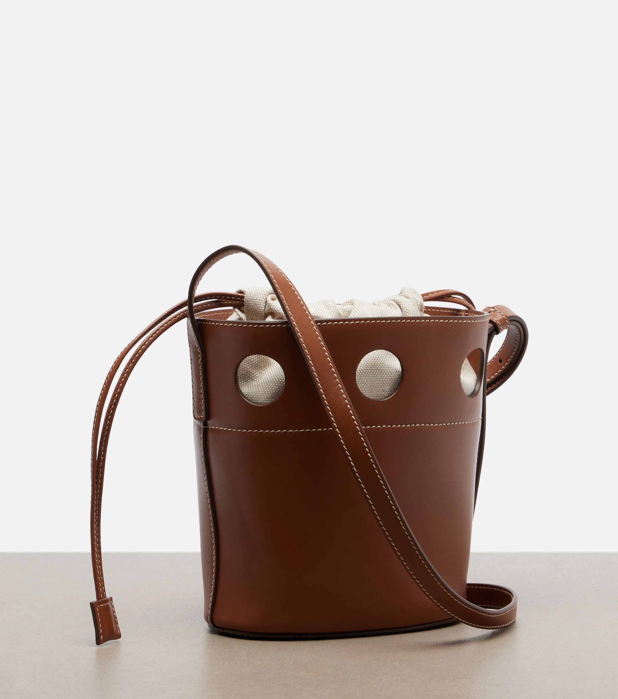 Miu Miu Perforated leather bucket bag