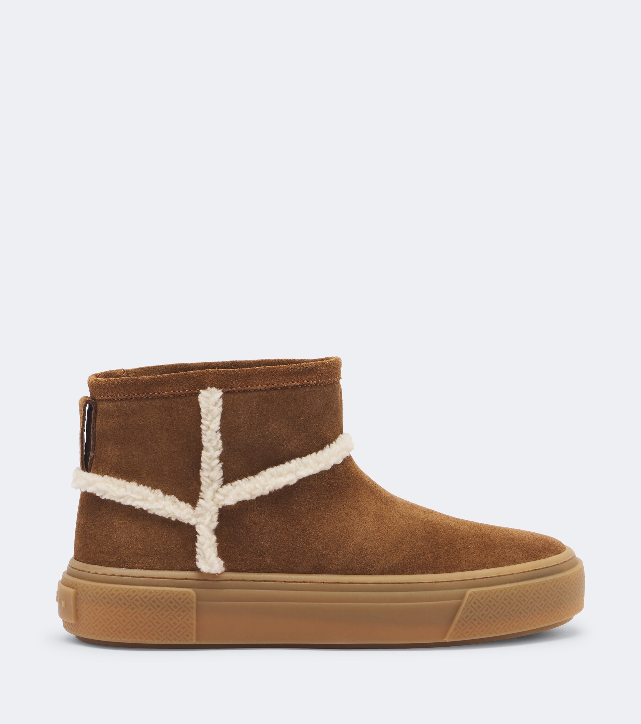 Hogan Hogan H705 shearling-trimmed suede ankle boots