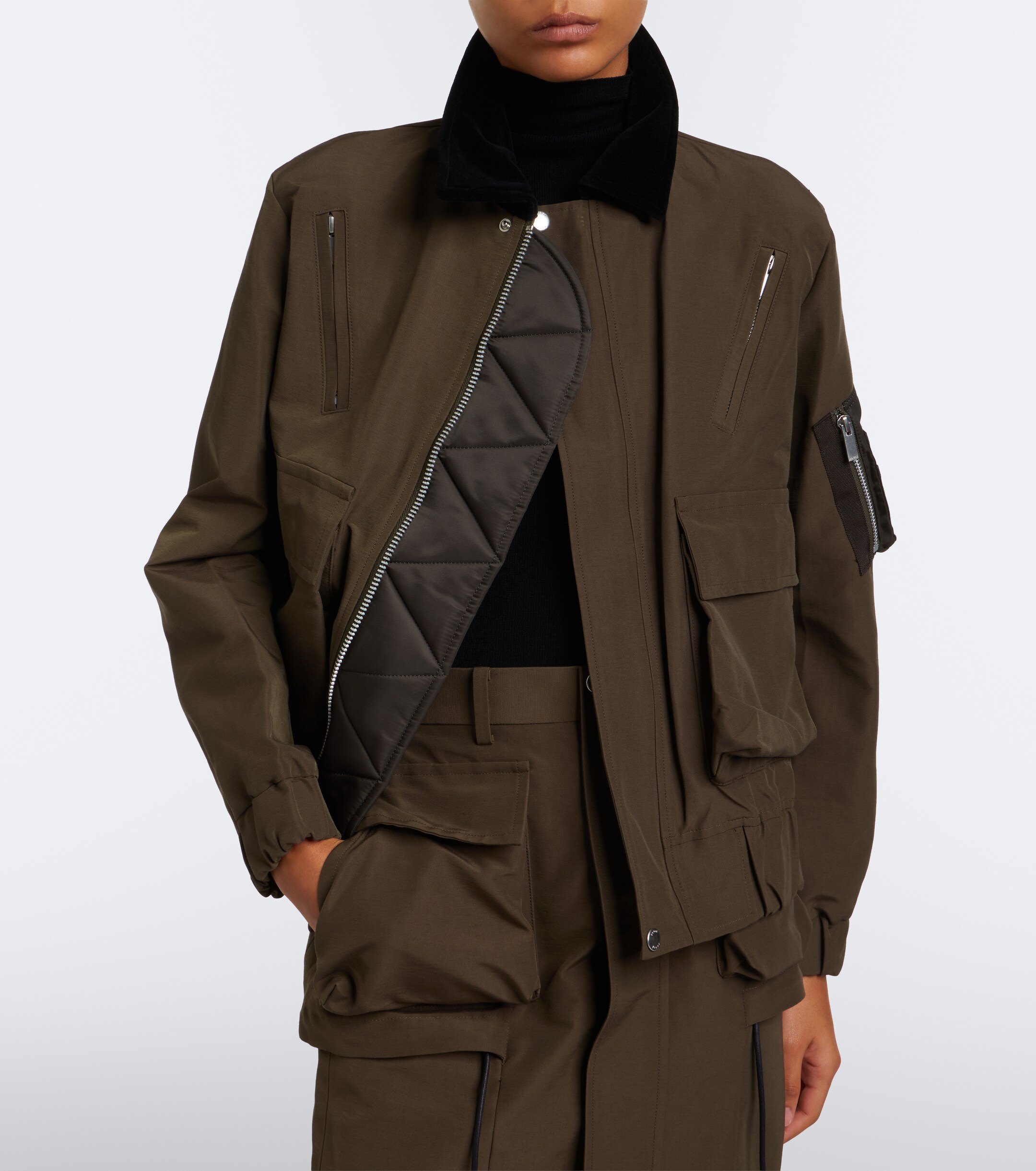 Sacai Sacai Cotton-blend blouson jacket
