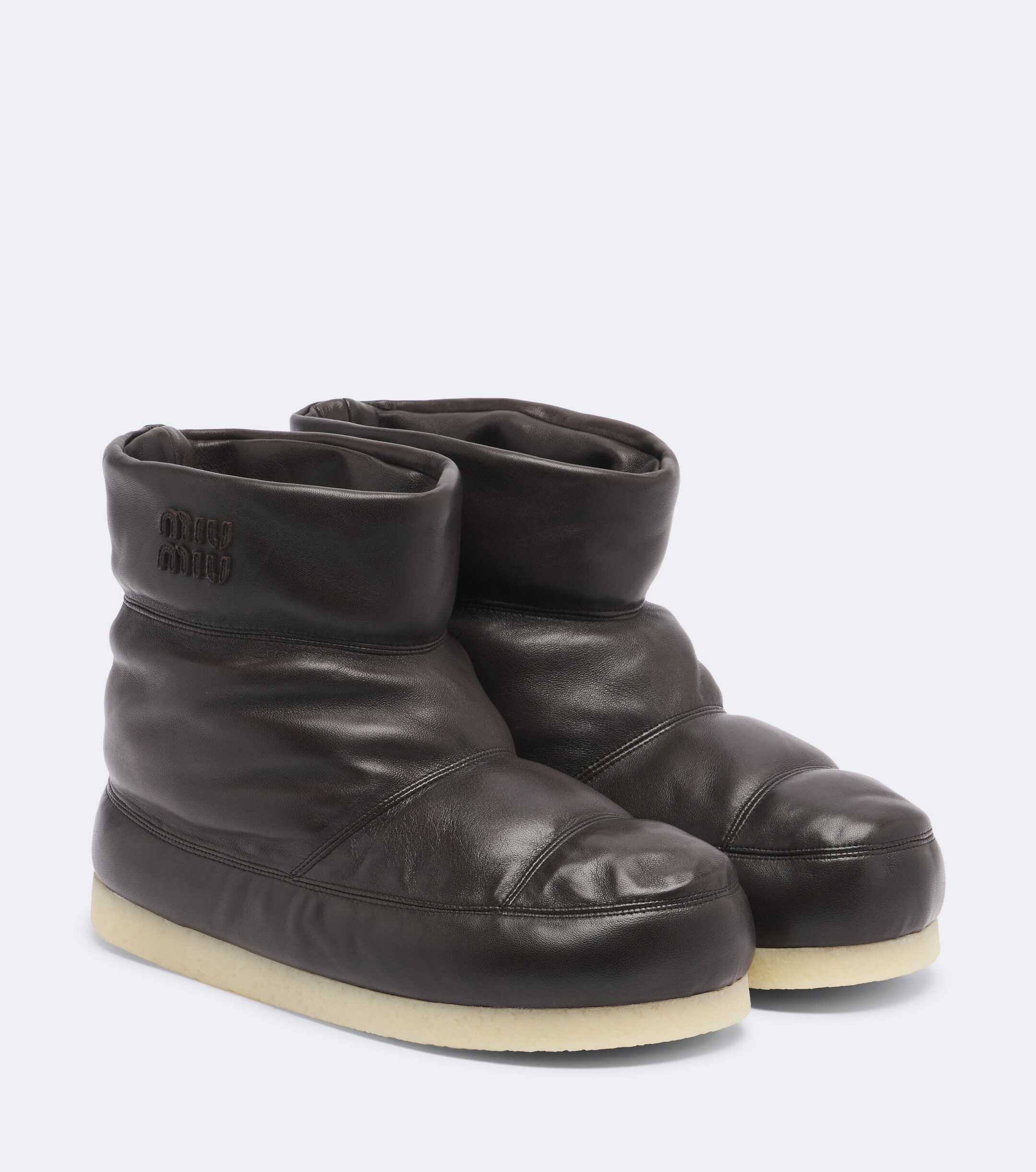 Miu Miu Miu Miu Padded leather ankle boots