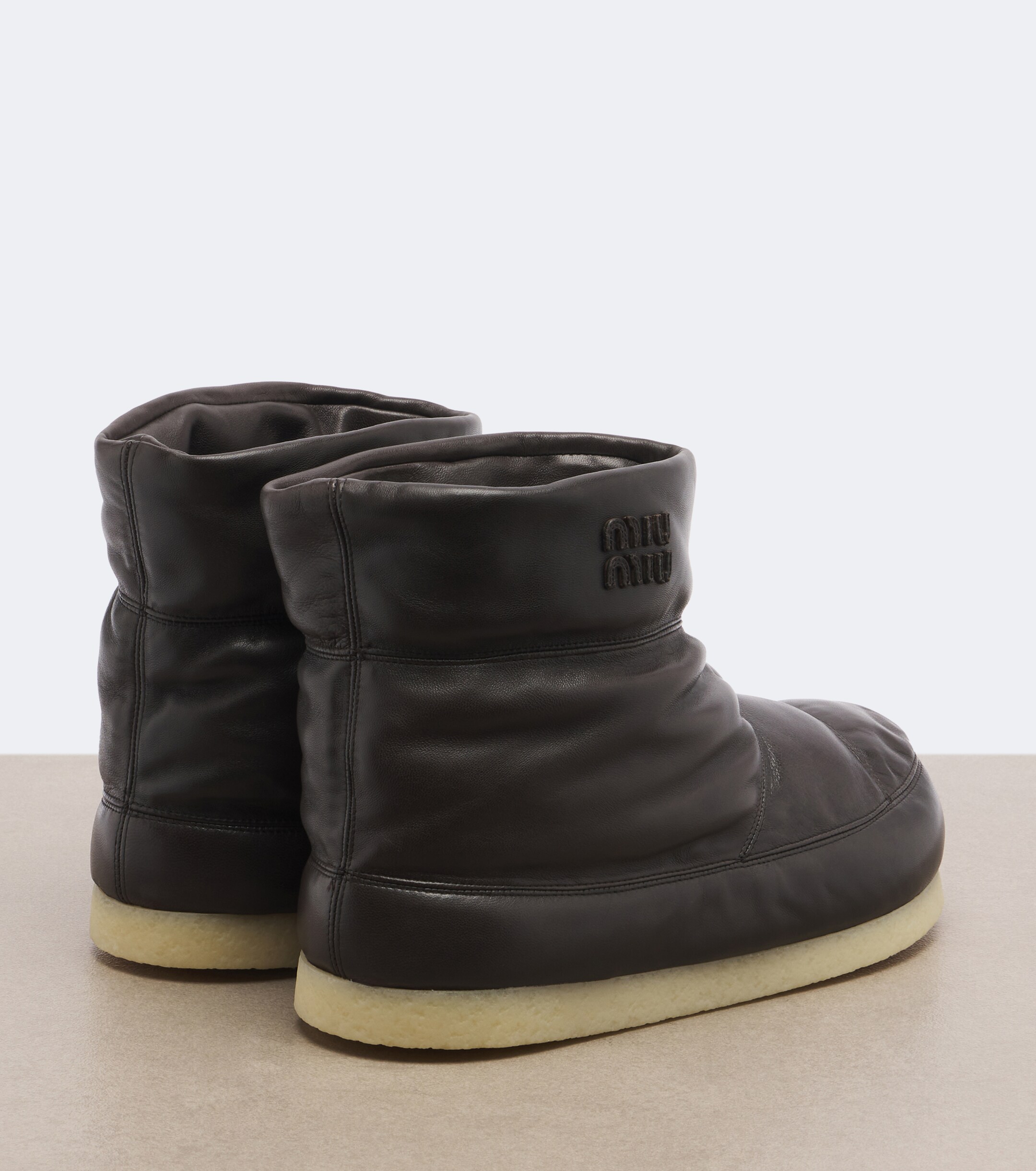 Miu Miu Miu Miu Padded leather ankle boots