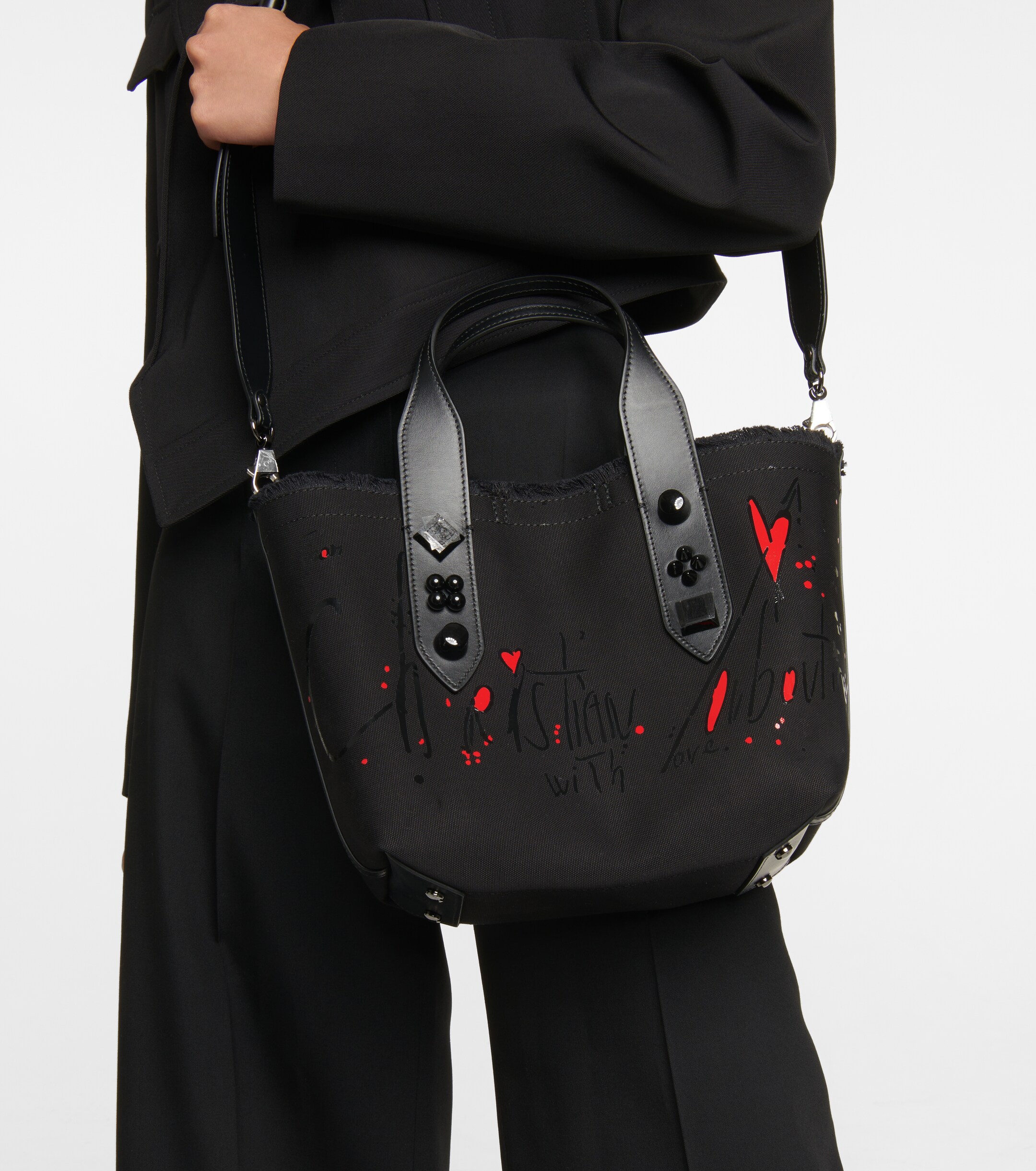 CHRISTIAN LOUBOUTIN Frangibus Small printed canvas tote bag