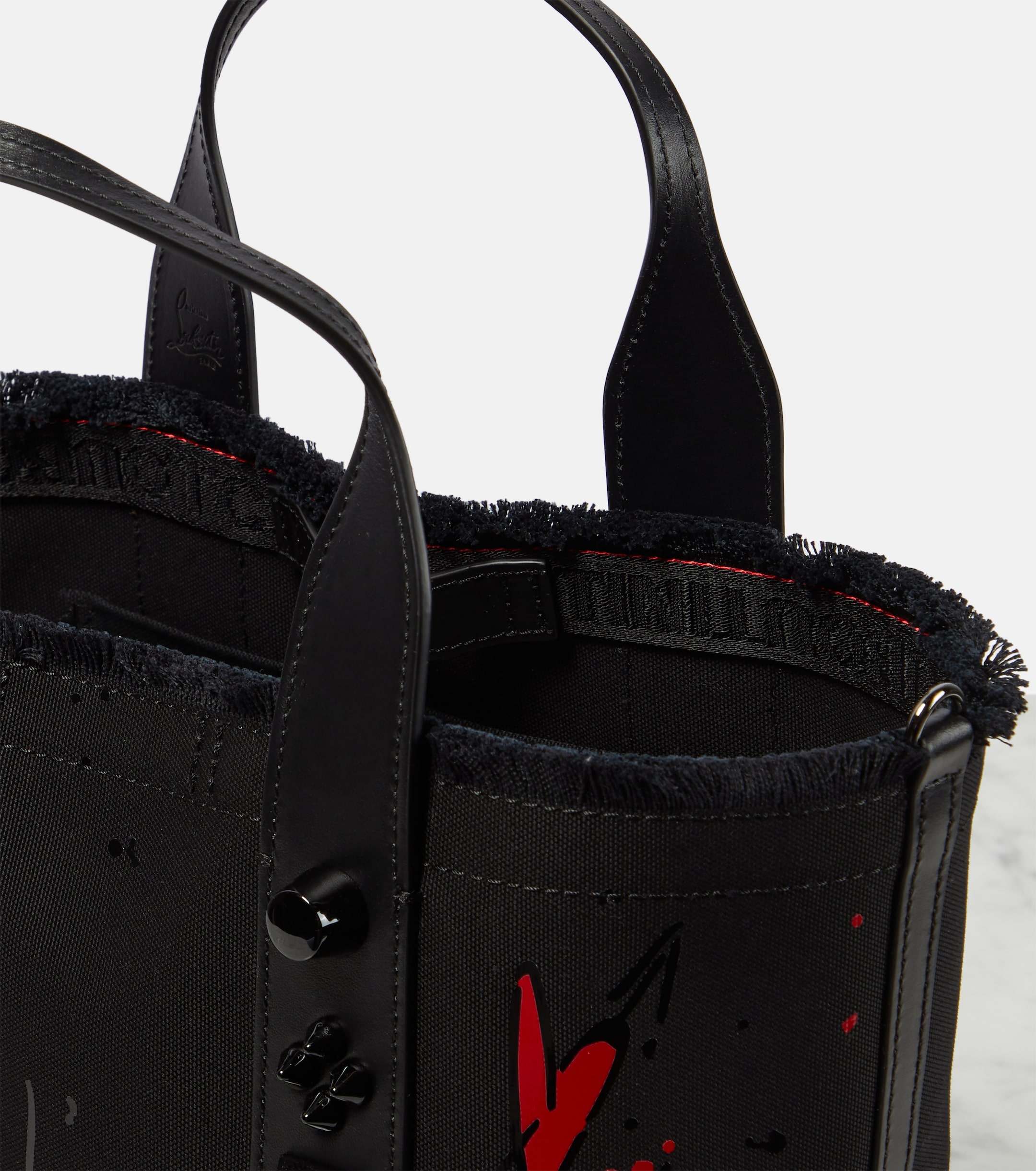 CHRISTIAN LOUBOUTIN Frangibus Small printed canvas tote bag