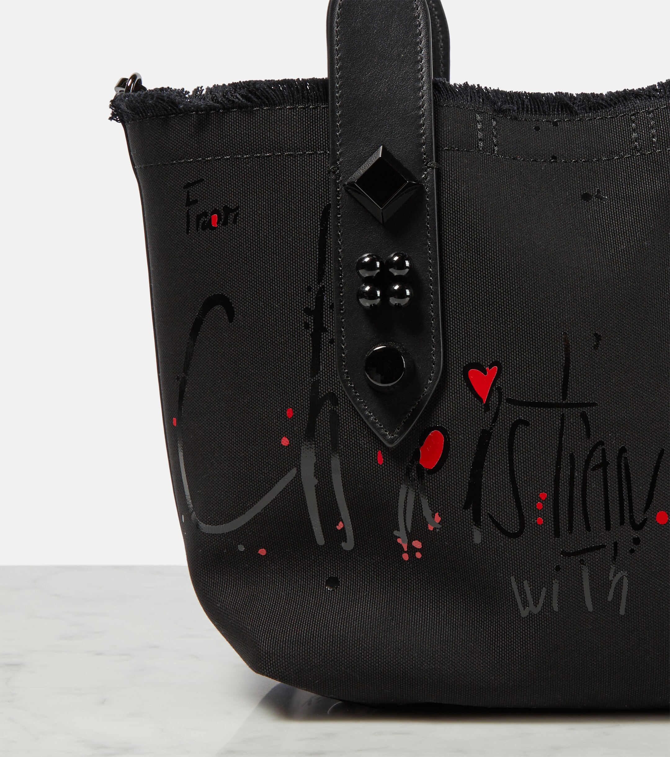 CHRISTIAN LOUBOUTIN Frangibus Small printed canvas tote bag
