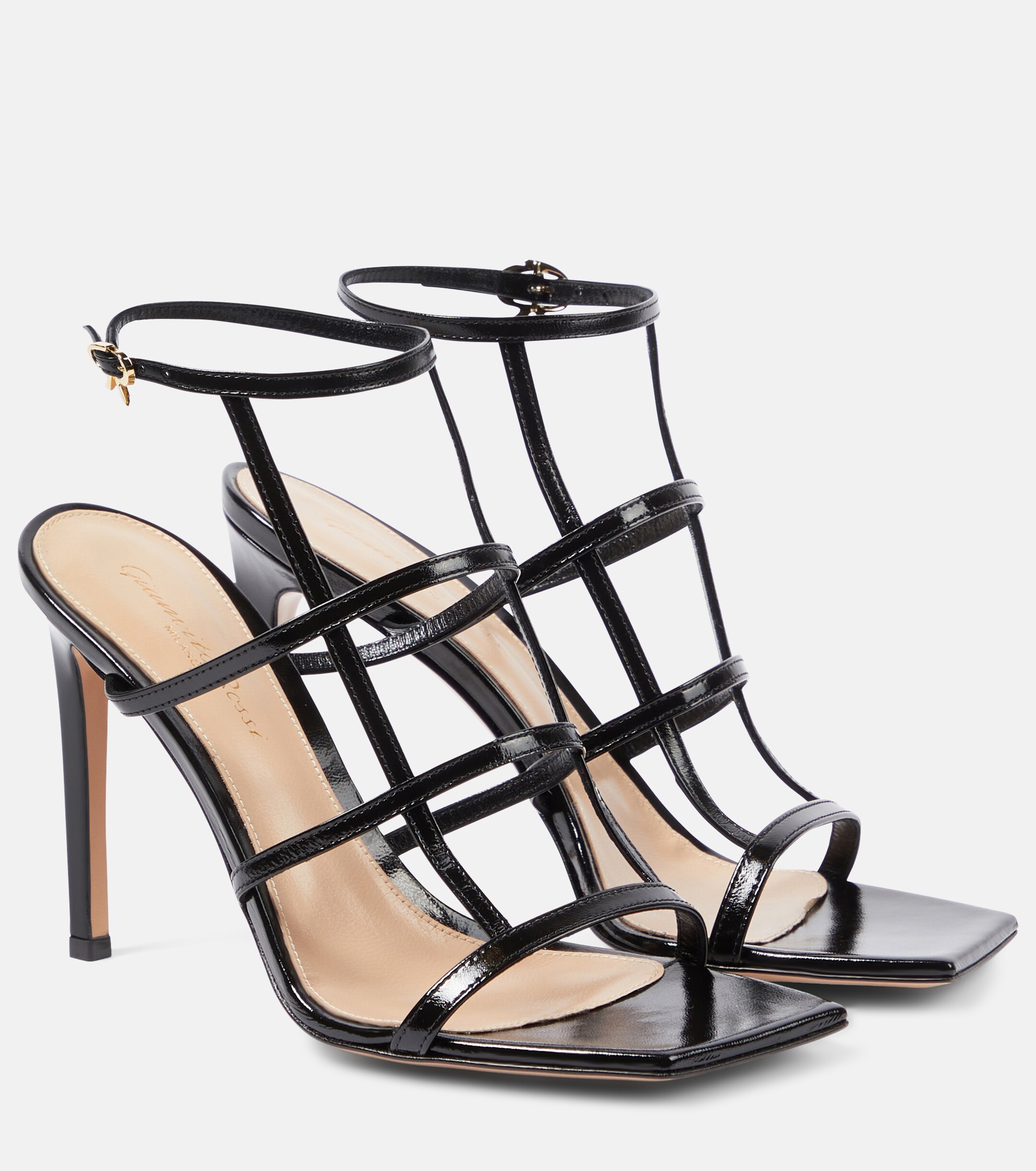 GIANVITO ROSSI Mondry 95 leather sandals