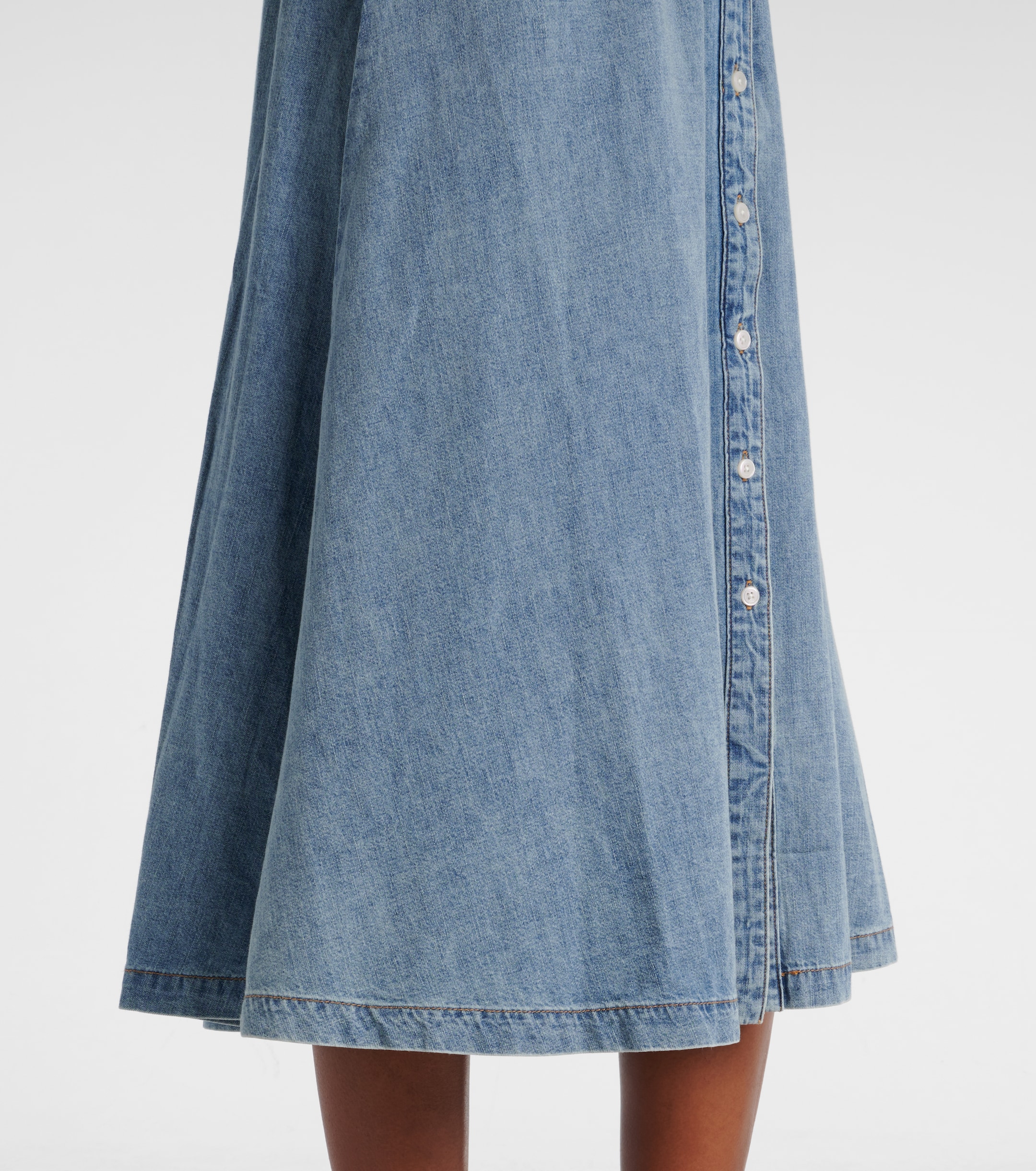 Veronica Beard Ruben denim midi dress thumbnail