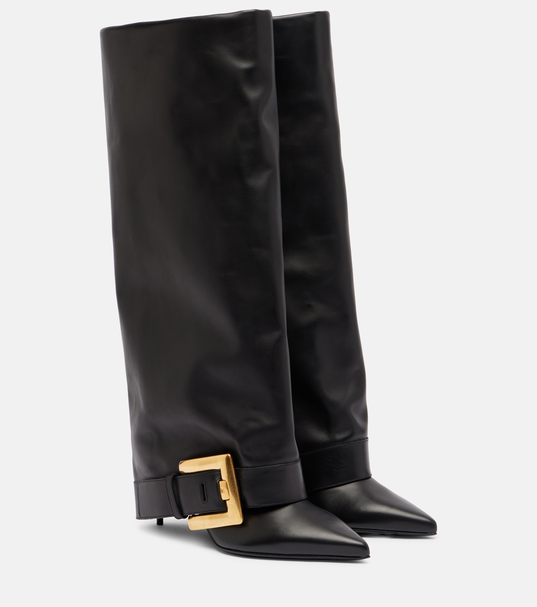 Balmain Anthem leather knee-high boots