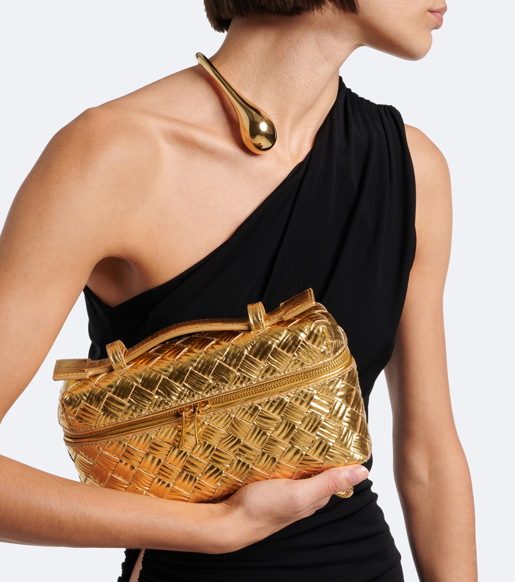 Bottega Veneta Bang Bang metallic leather vanity bag