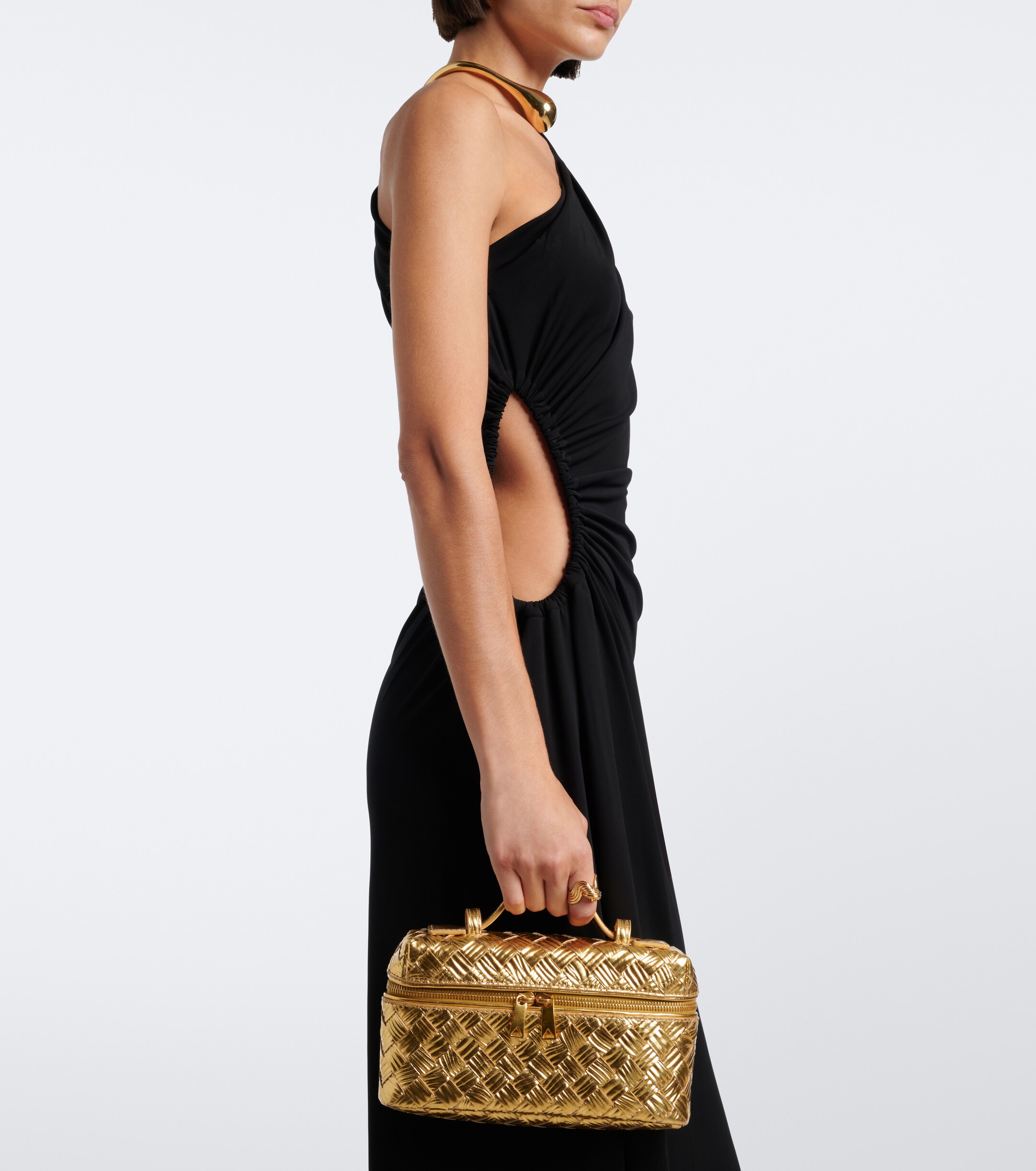 Bottega Veneta Bang Bang metallic leather vanity bag
