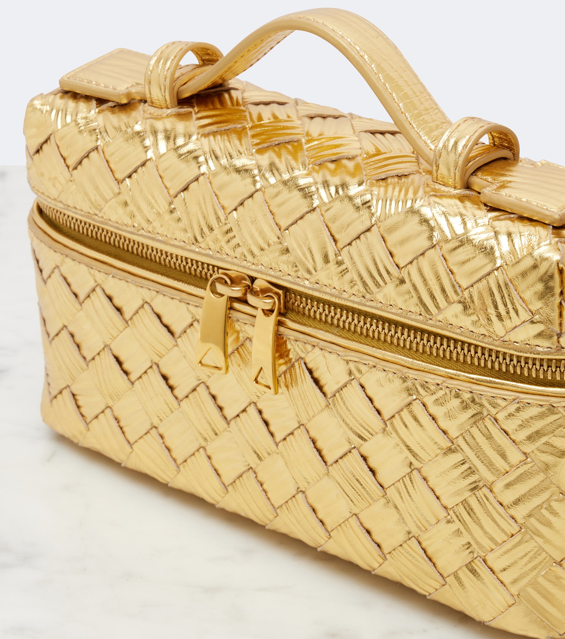 Bottega Veneta Bang Bang metallic leather vanity bag