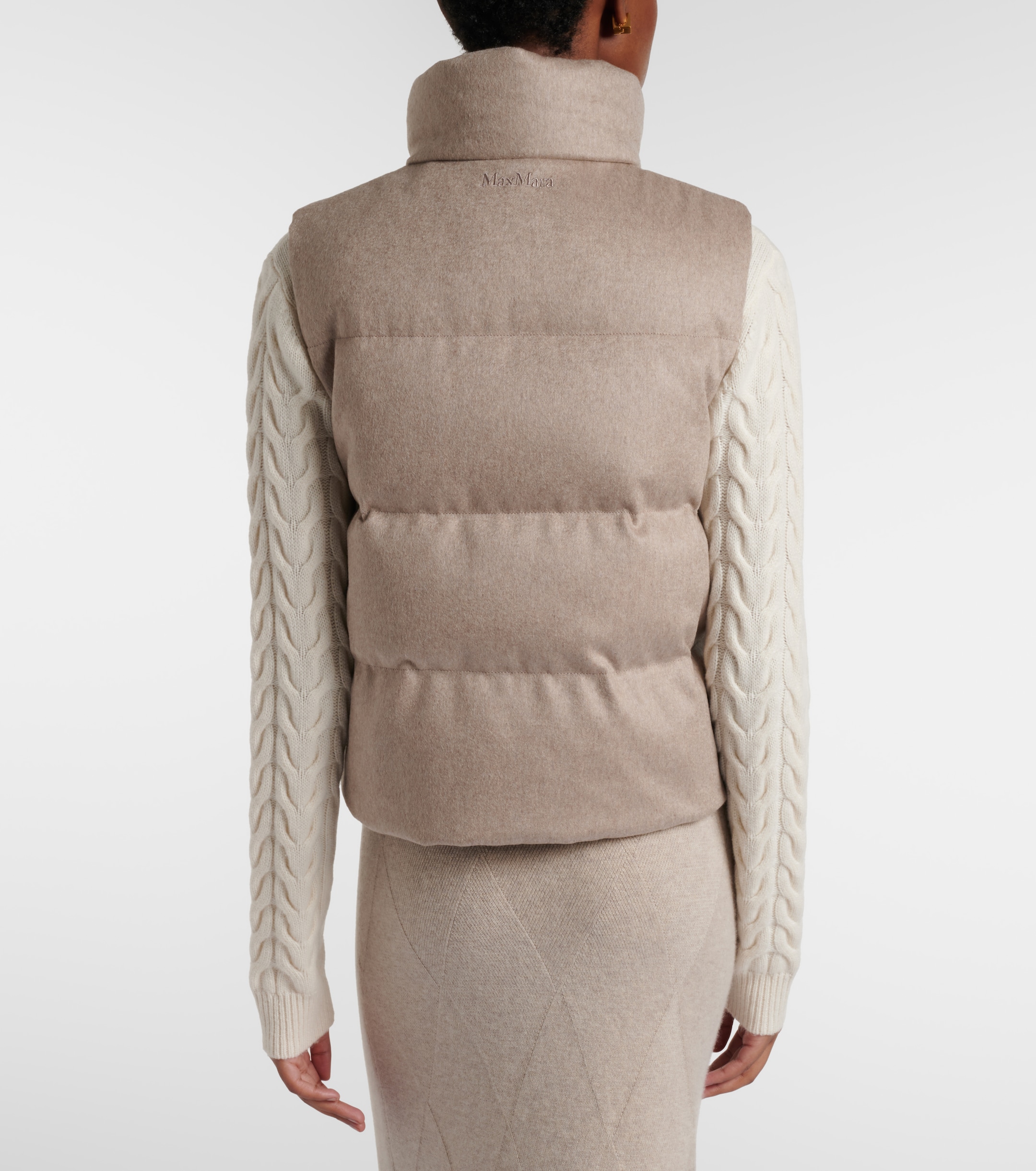 Max Mara Quilted cashmere down vest thumbnail