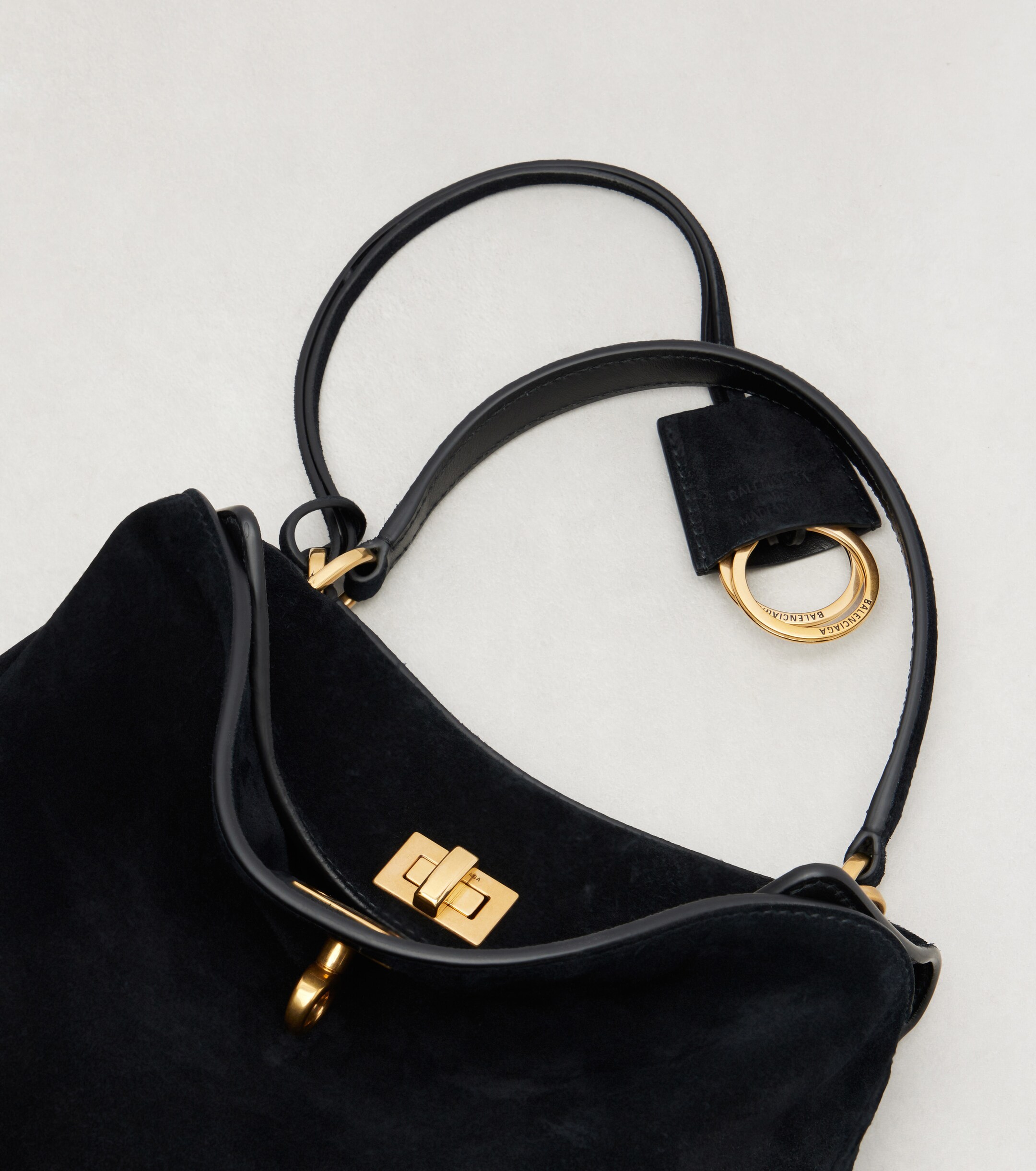 Balenciaga Rodeo Mini suede top-handle bag