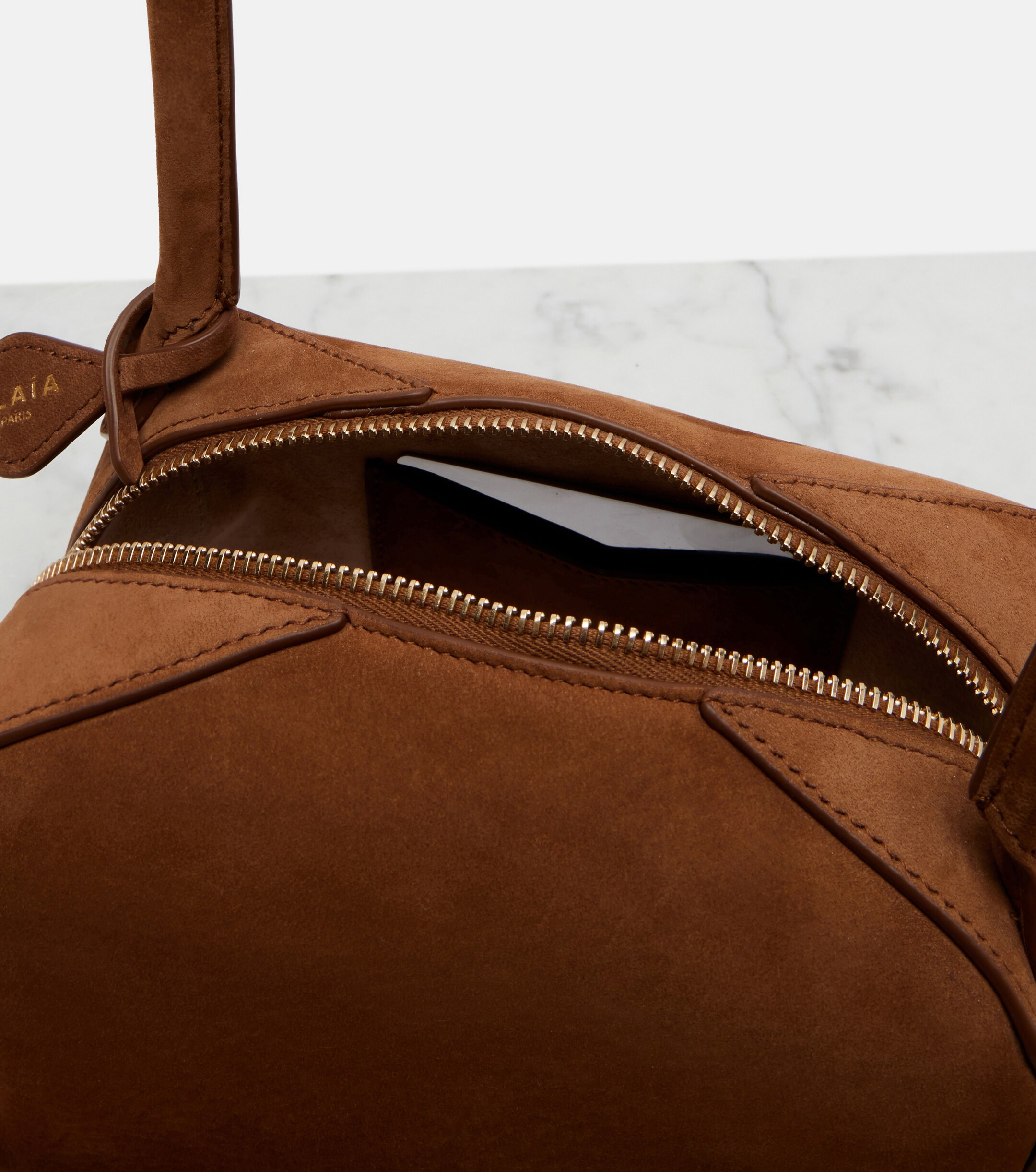 Alaïa Le Bouledouge suede shoulder bag