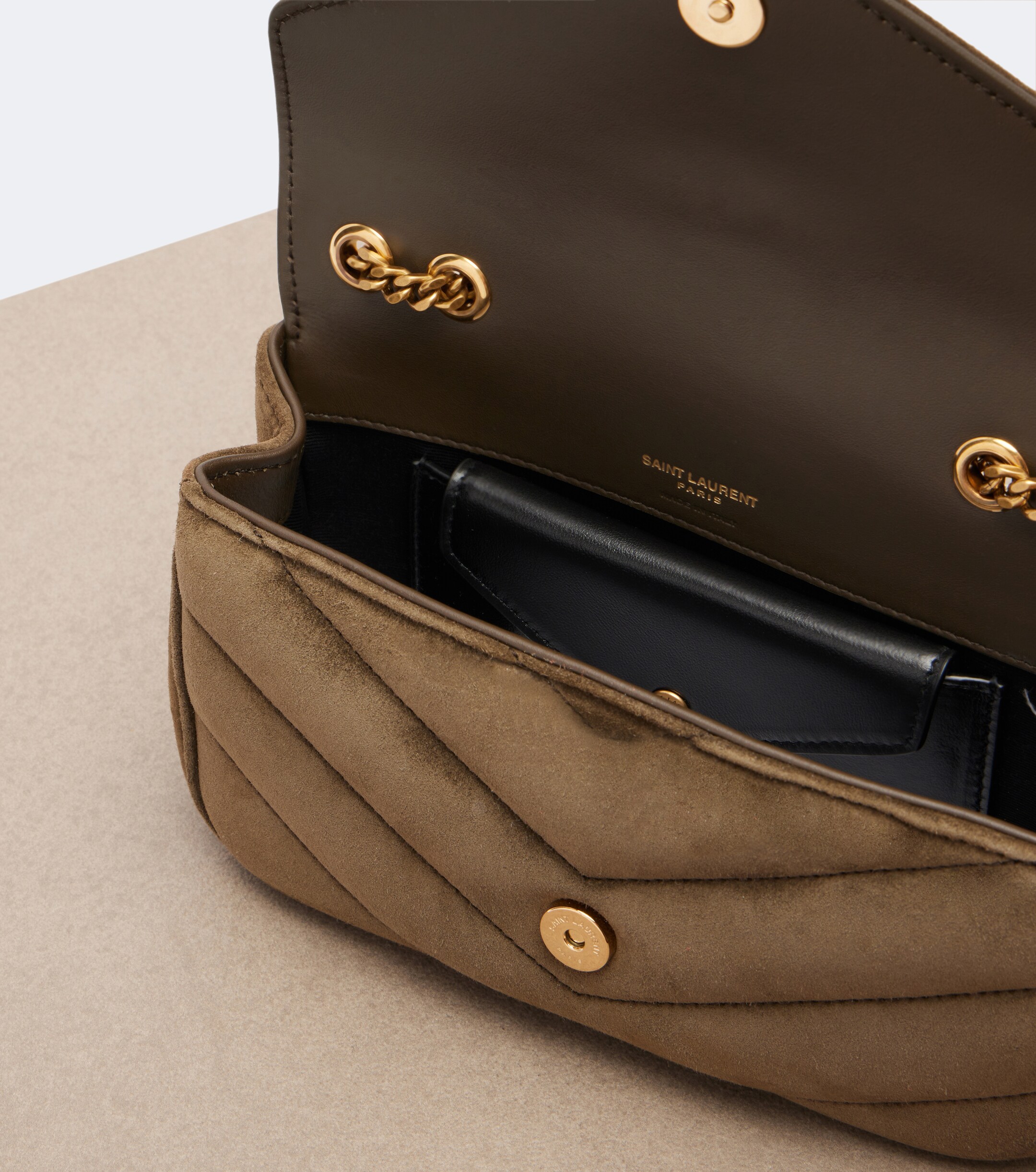 Saint Laurent Loulou Mini suede shoulder bag