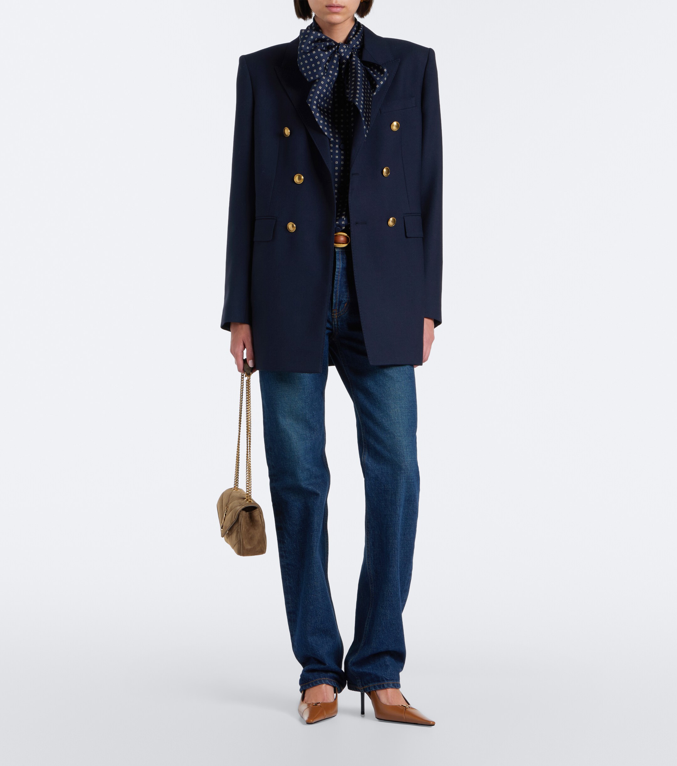 Saint Laurent Loulou Mini suede shoulder bag