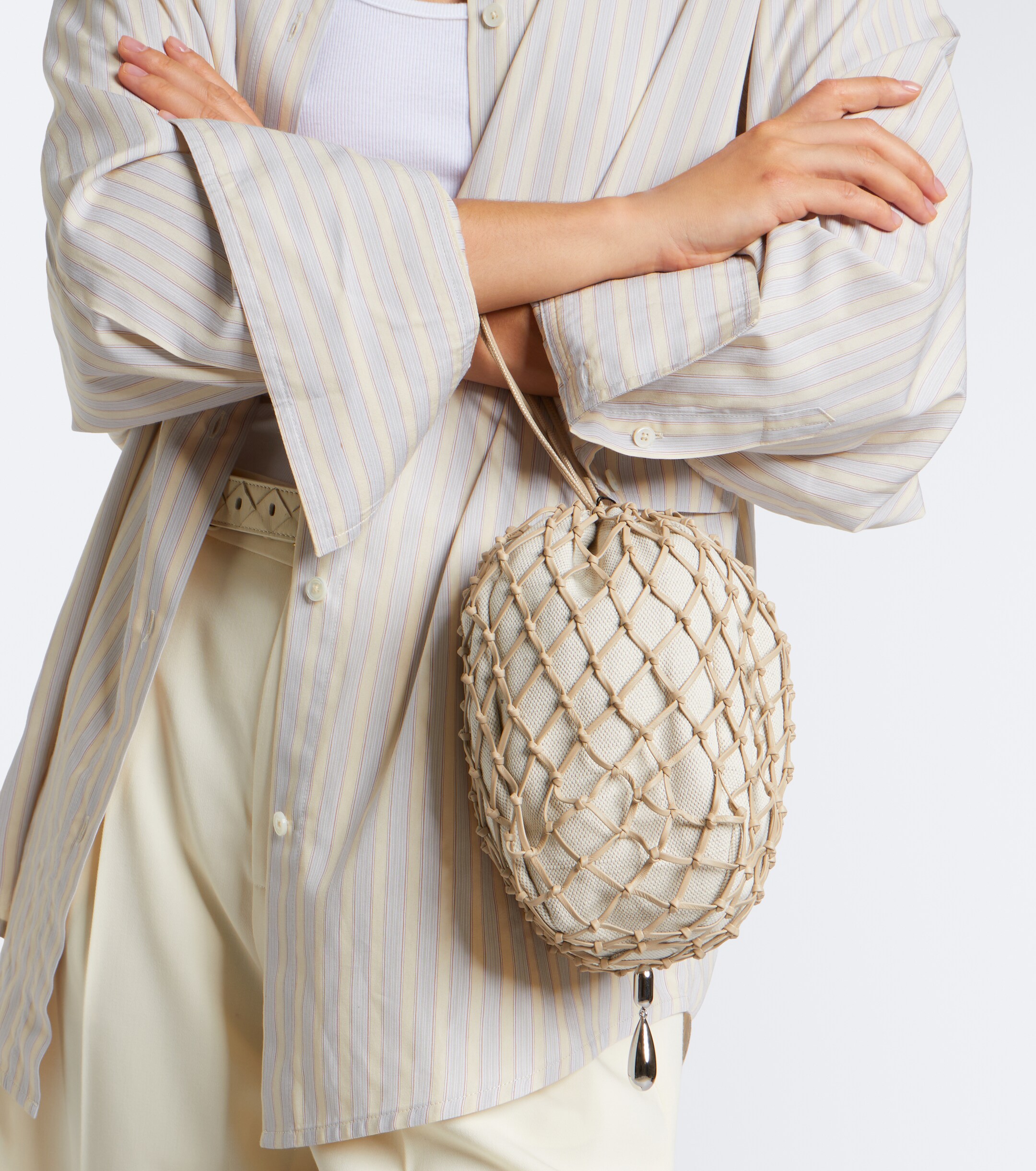 Savette Macramé Small leather pouch thumbnail
