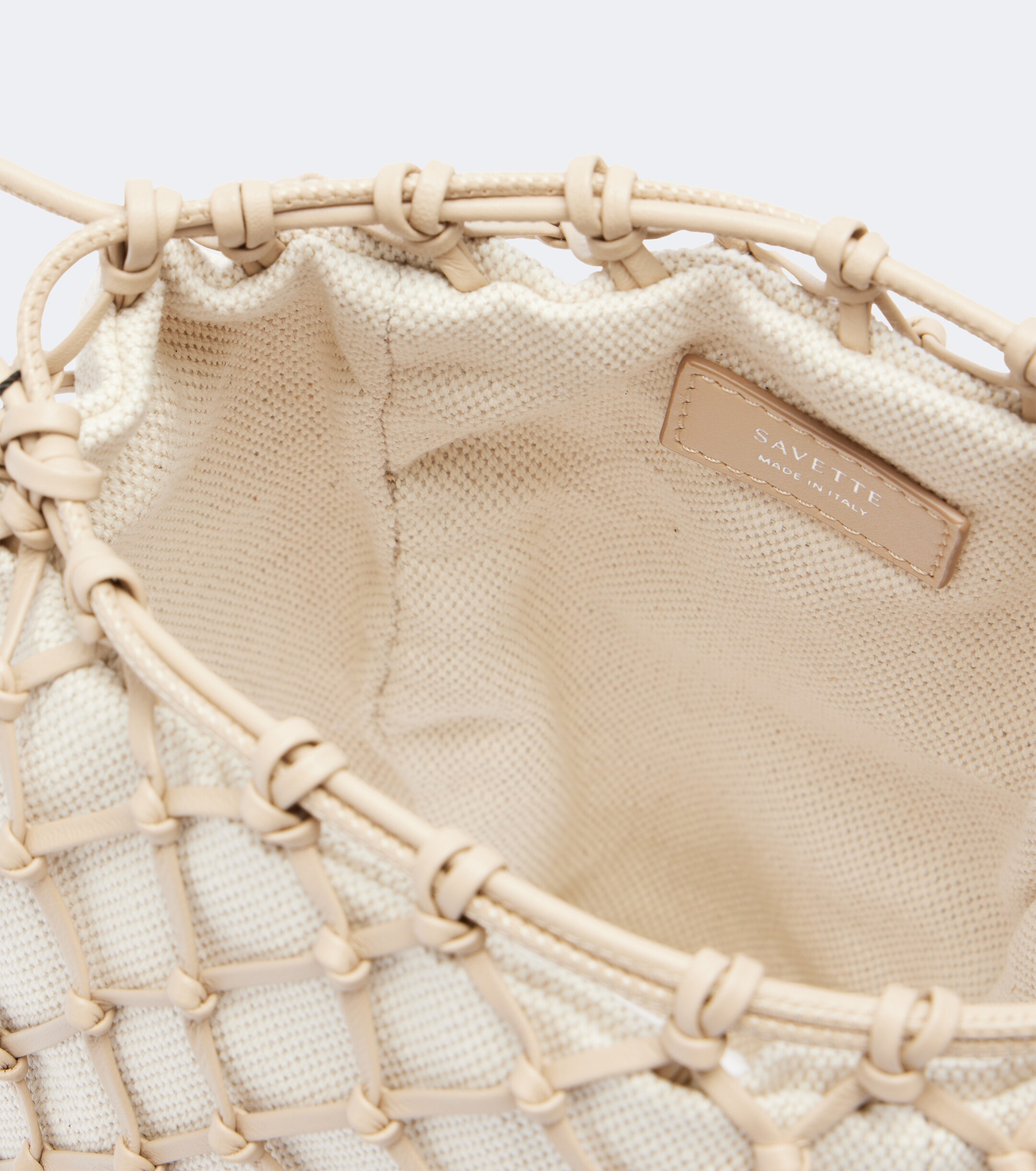 Savette Macramé Small leather pouch thumbnail