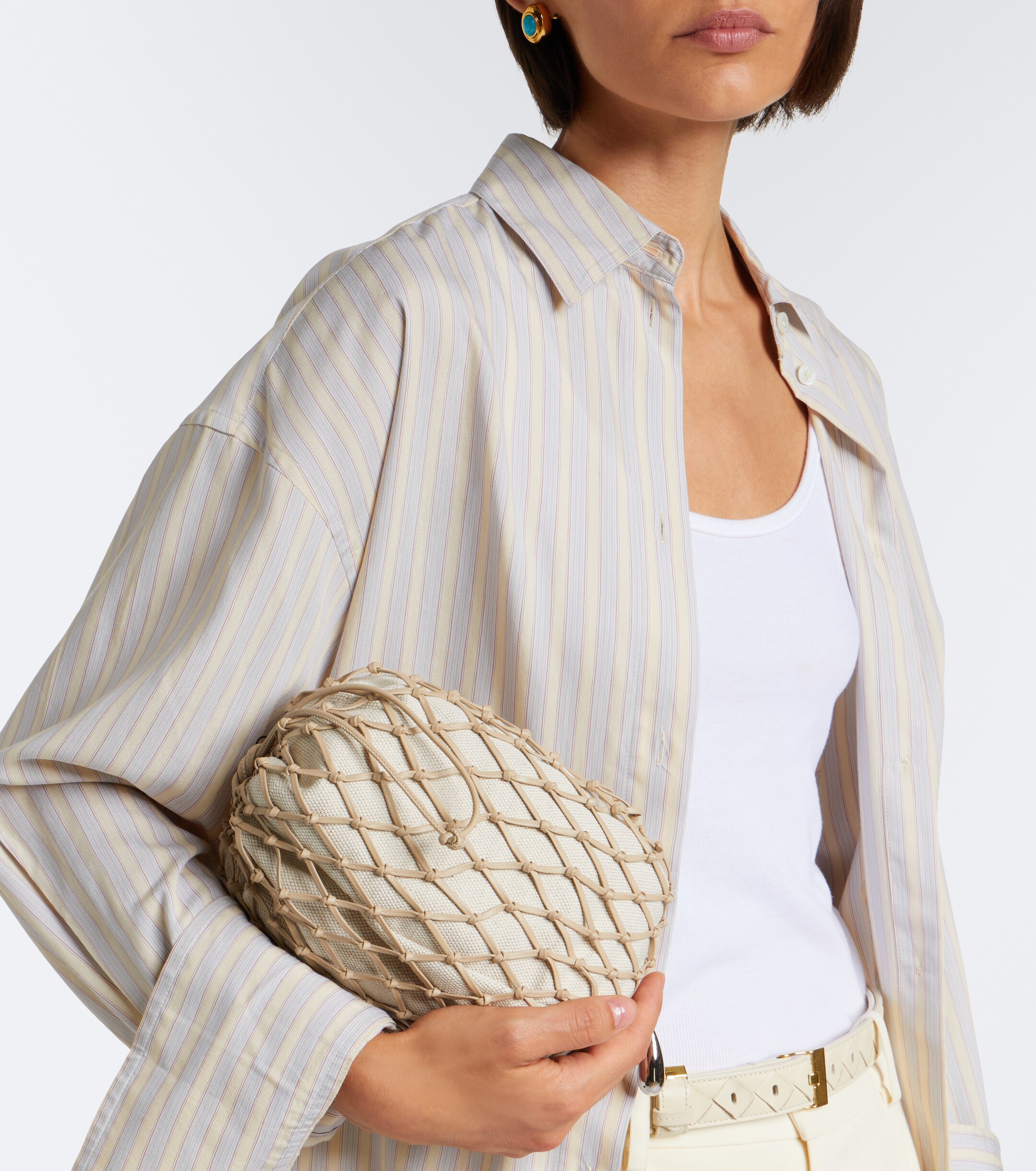 Savette Macramé Small leather pouch thumbnail
