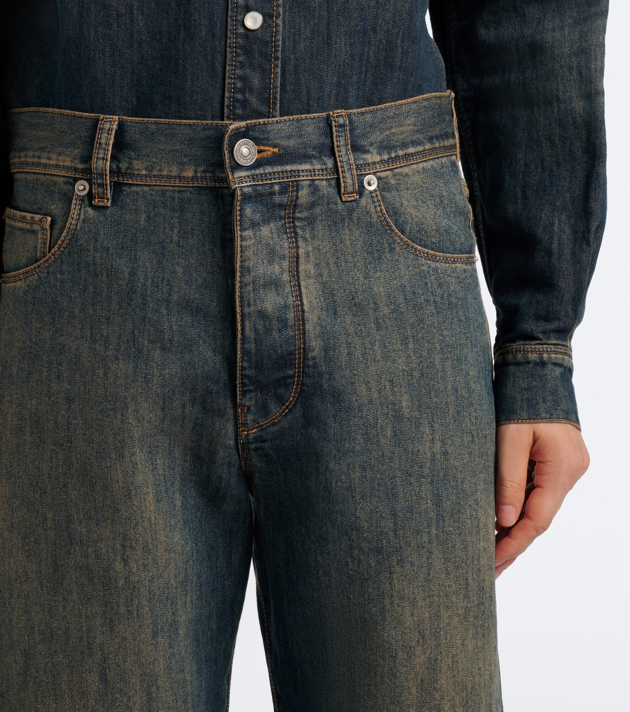 Fendi Fendi Faded wide-leg jeans