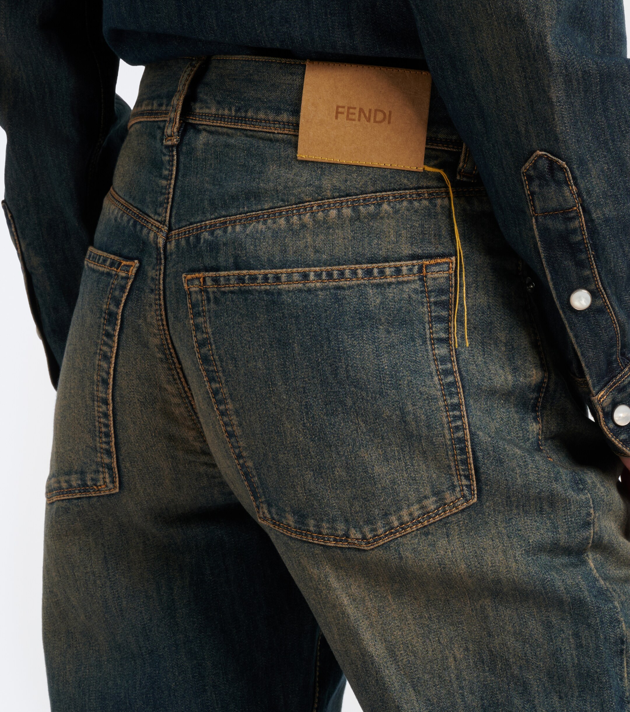 Fendi Fendi Faded wide-leg jeans