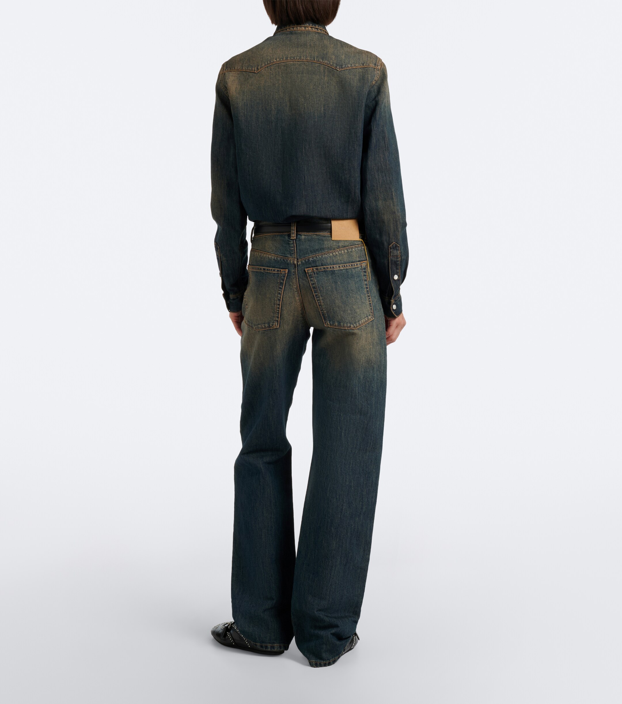 Fendi Fendi Faded wide-leg jeans