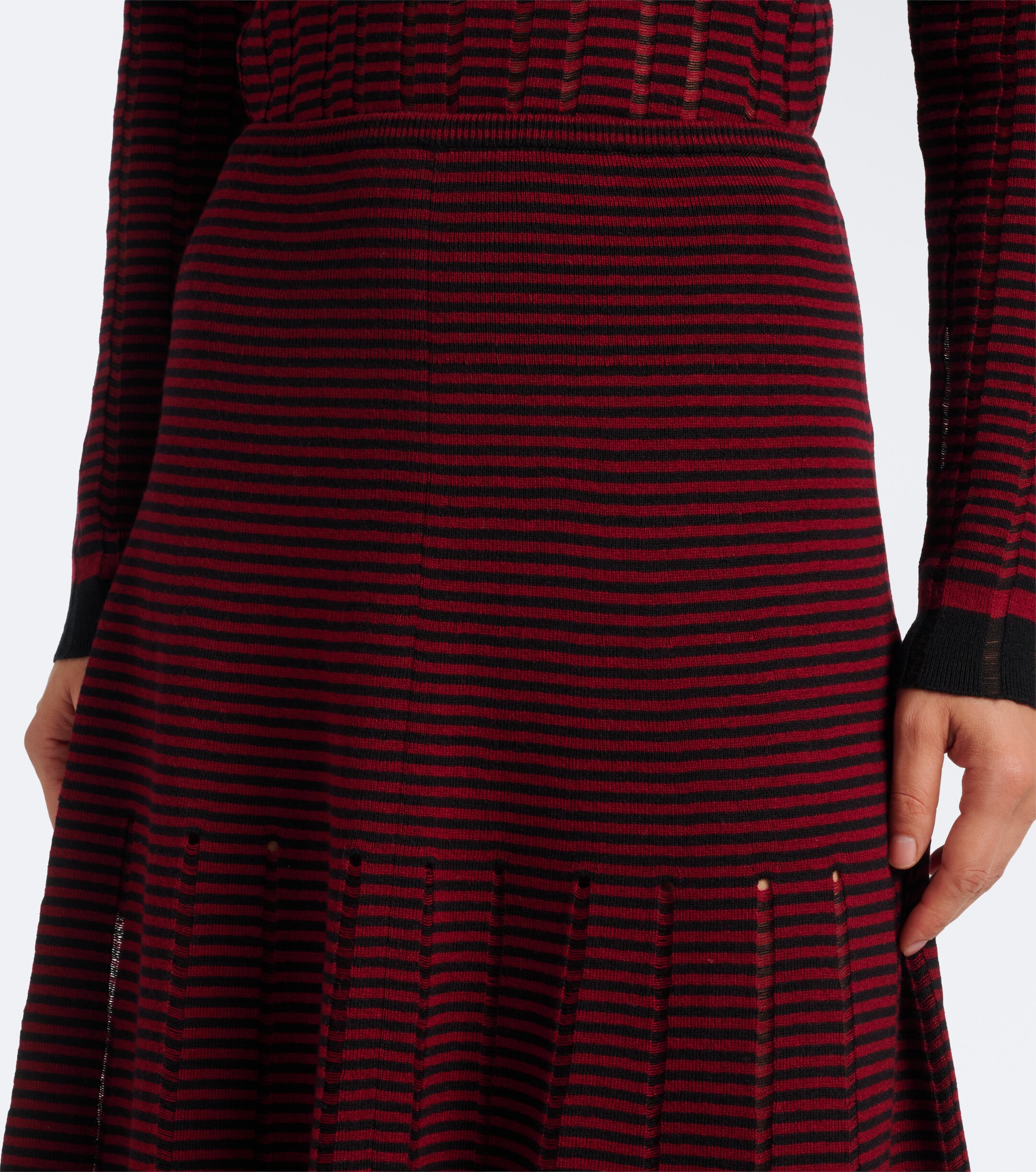 Proenza Schouler Proenza Schouler Phyllis striped wool and cotton midi skirt