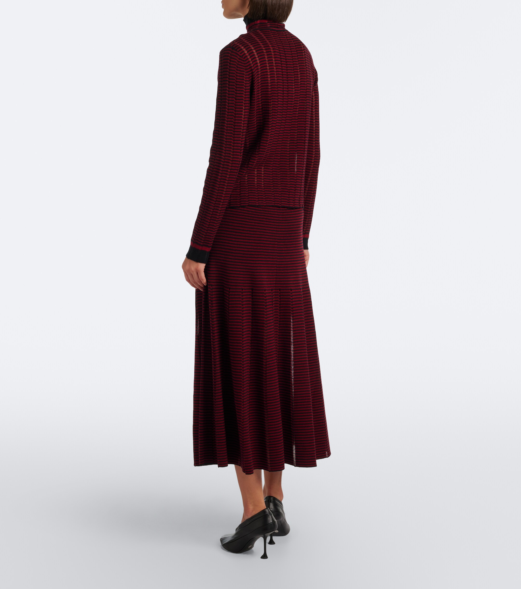 Proenza Schouler Proenza Schouler Phyllis striped wool and cotton midi skirt
