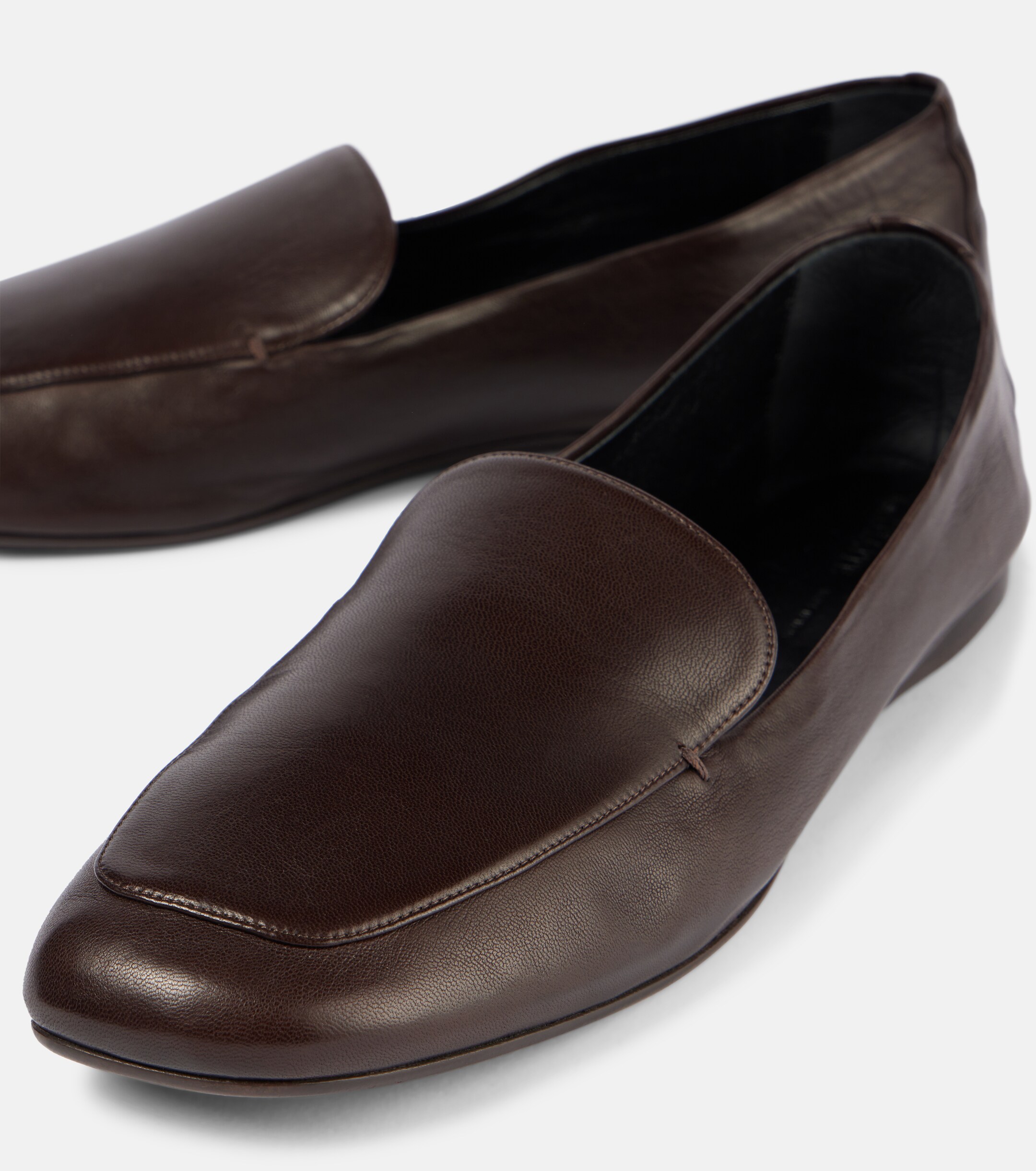 KHAITE Monroe leather loafers thumbnail