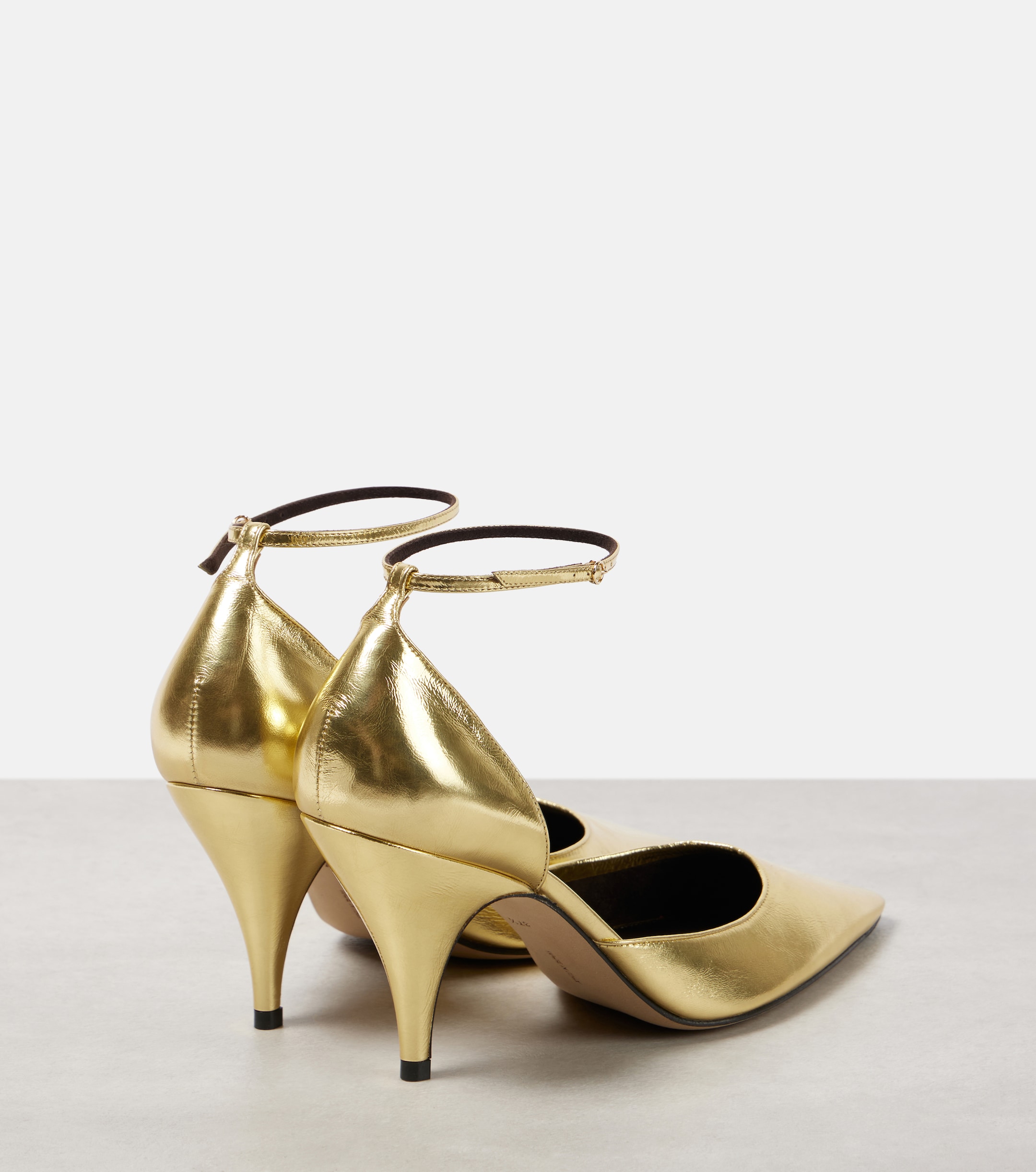 The Row Liisa metallic leather pumps
