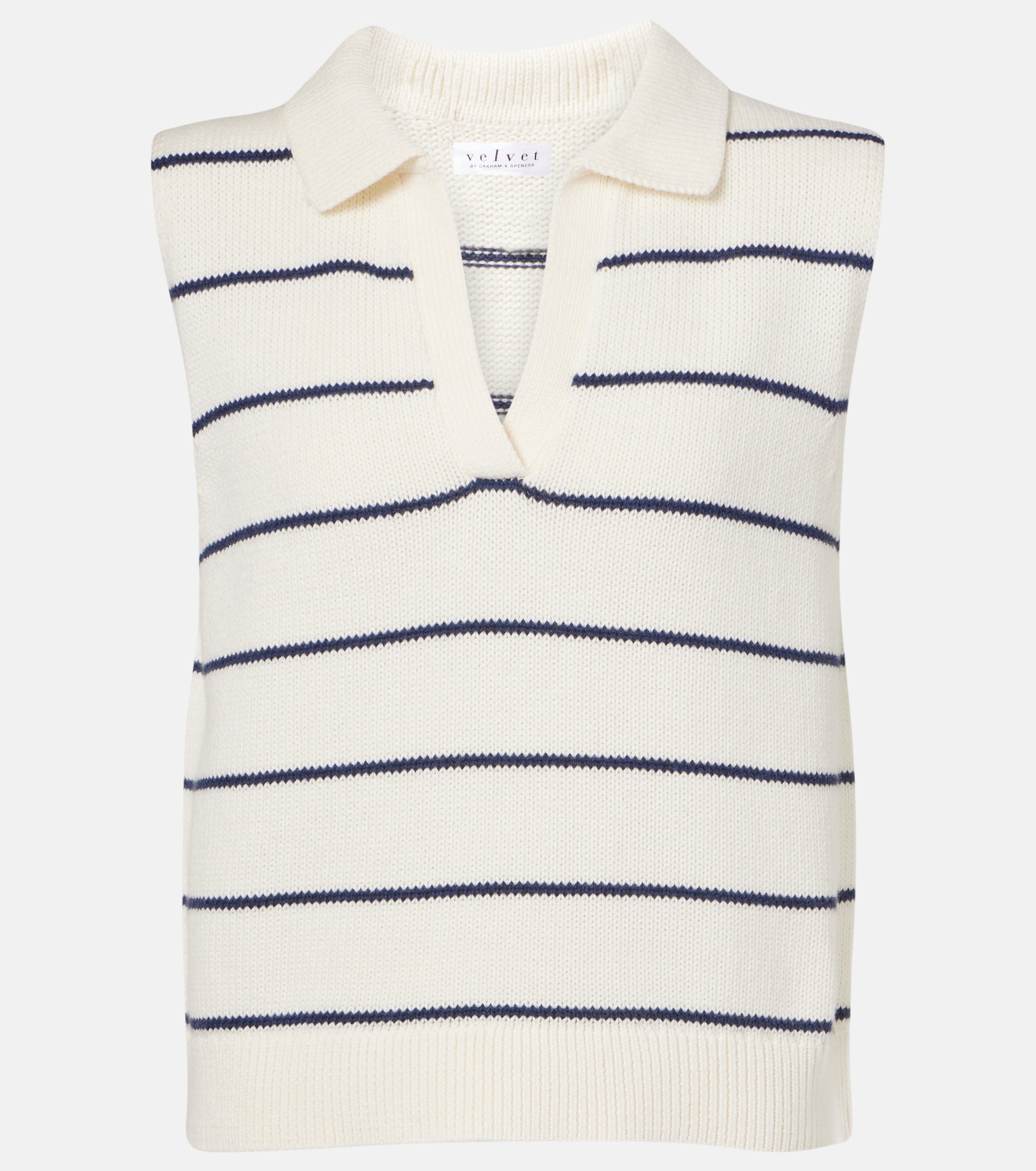 Velvet Velvet Nayla cotton and cashmere sweater vest