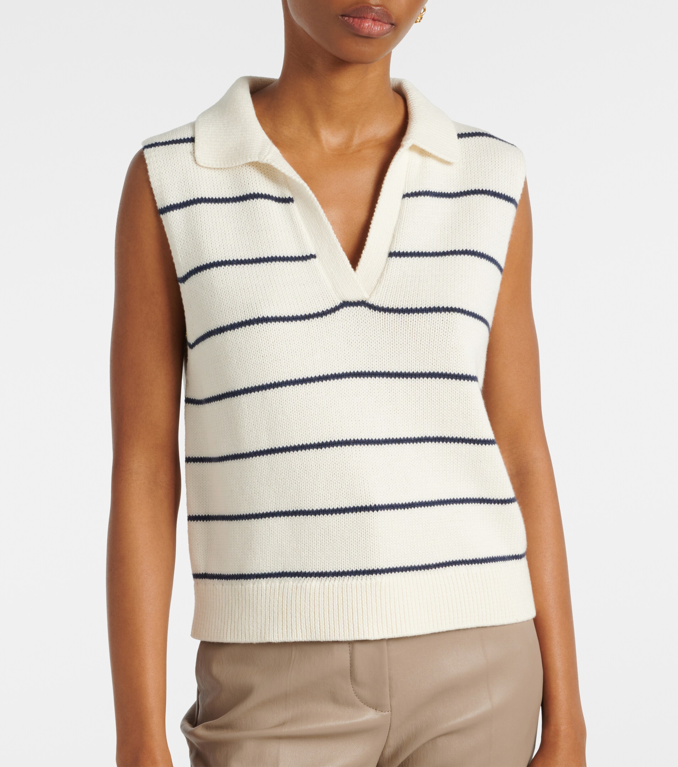 Velvet Velvet Nayla cotton and cashmere sweater vest